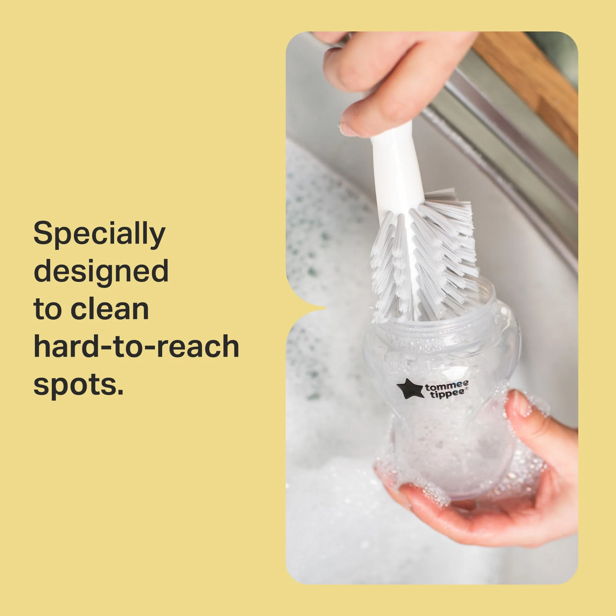Tommee Tippee Closer to Nature 2-in-1 Baby Bottle Brush (Assorted)