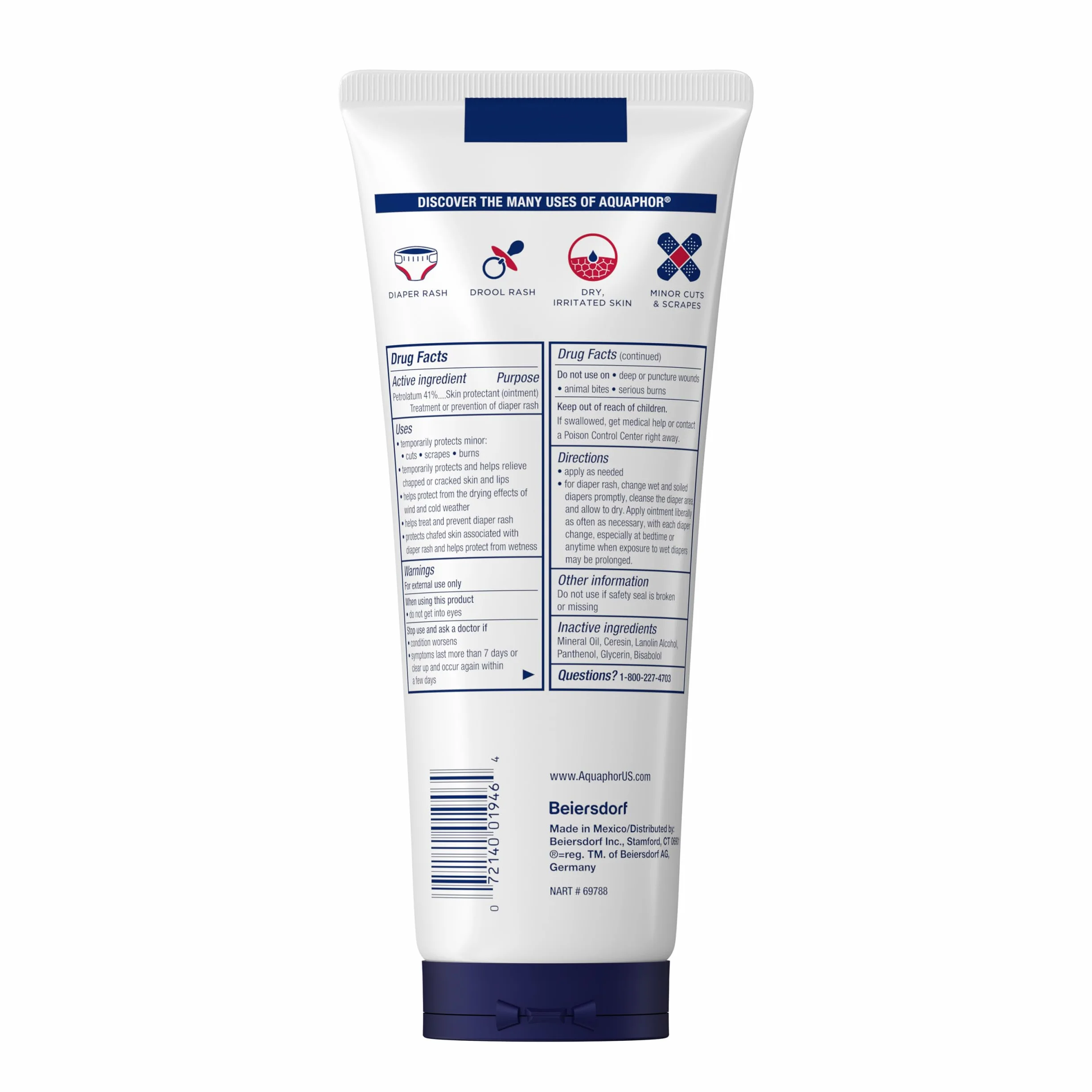 Aquaphor Baby Advanced Therapy Healing Ointment Skin Protectant 7 Ounce Tube by Aquaphor