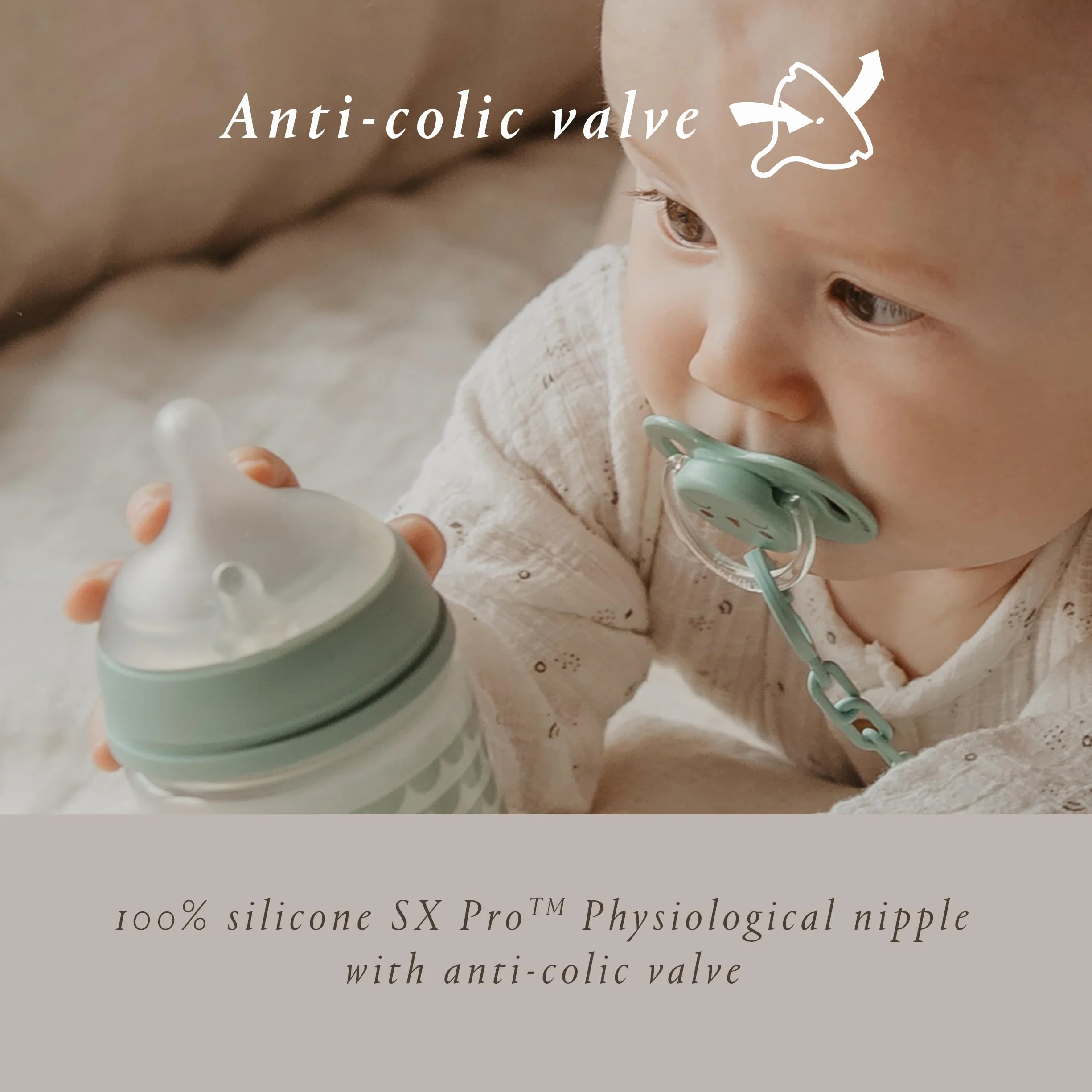 Suavinex SX Pro fizjologiczne przyssawki silikonowe antykolkowe 2 sztuki noworodki