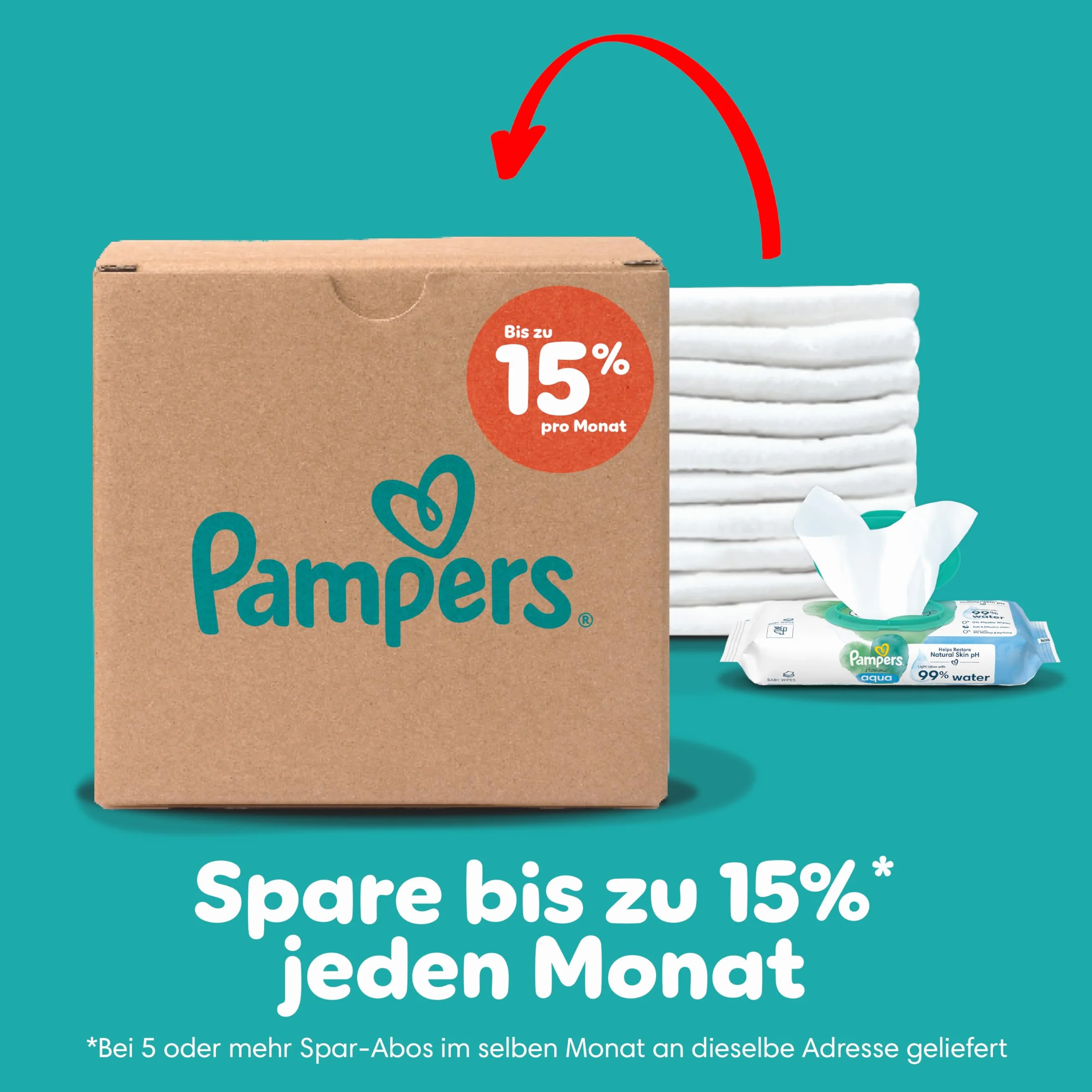 Pampers Spodnie Baby-Dry. Rozmiar 4, 180 pieluch-majtek, 9-15 kg, 360° Zabezpieczenie przed wyciekiem z kieszenią Stop & Protect na noc do 100% bez wycieków, opakowanie 1 miesiąc