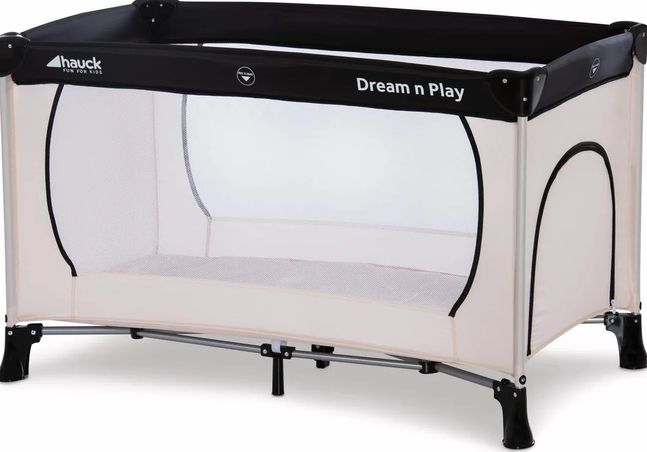Hauck 603673 Dream N Play Plus Dziecięce Łóżko Turystyczne, 120 X 60 cm, Beżowy