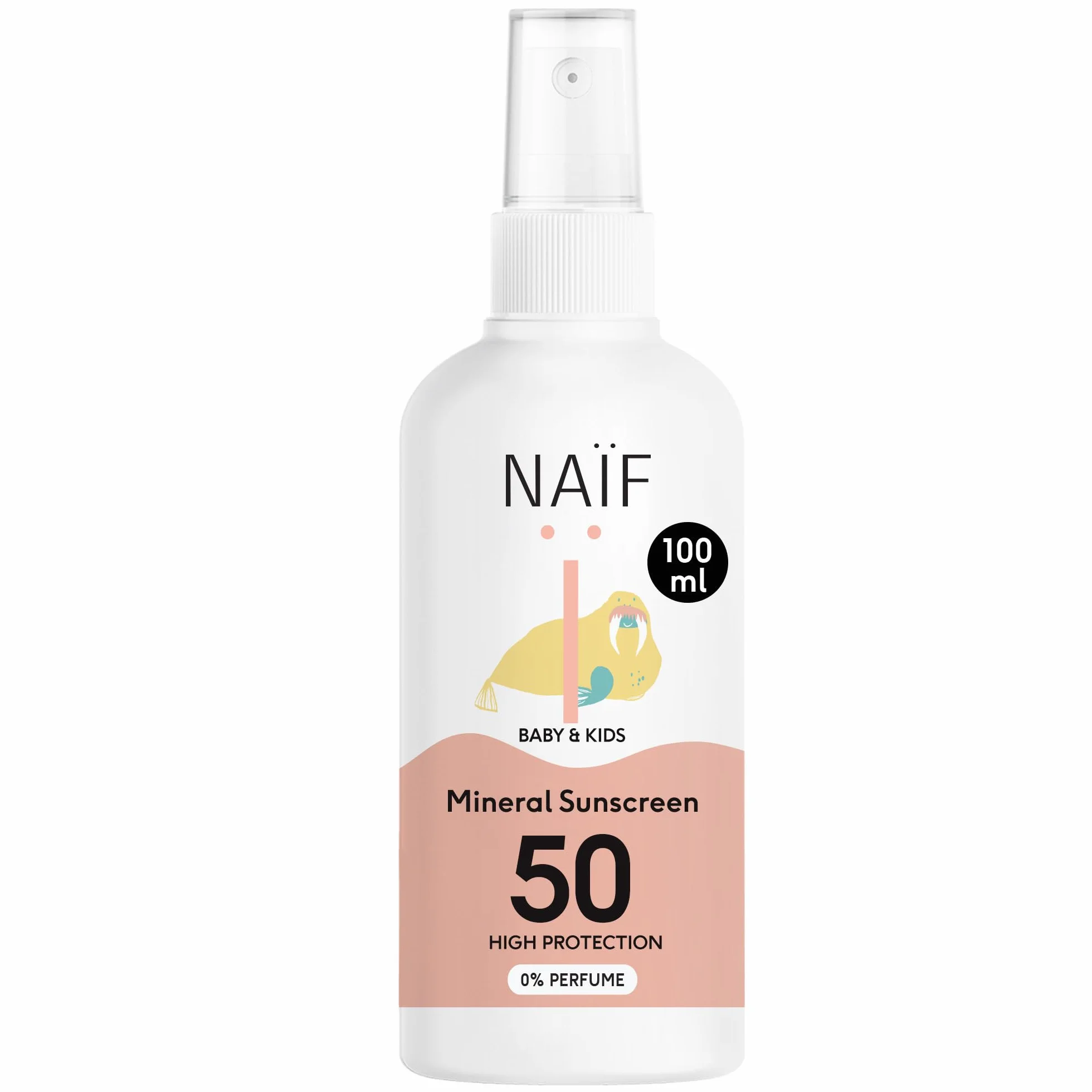 Naïf Mineralny spray przeciwsłoneczny LSF 50 dla niemowląt i dzieci ochrona UVA UVB wodoodporny