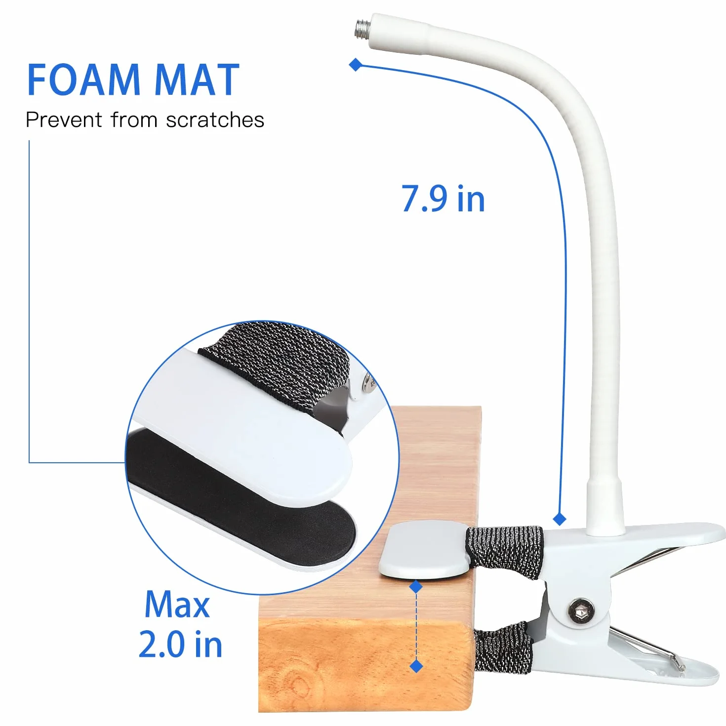 iTODOS Uchwyt do monitorowania dziecka, kompatybilny z Nanit Pro Smart Baby Monitor i Flex Stand Baby Monitor, 20.3 cm elastyczny uchwyt na ramię, przymocuj kamerę dla dziecka, gdziekolwiek chcesz, 1