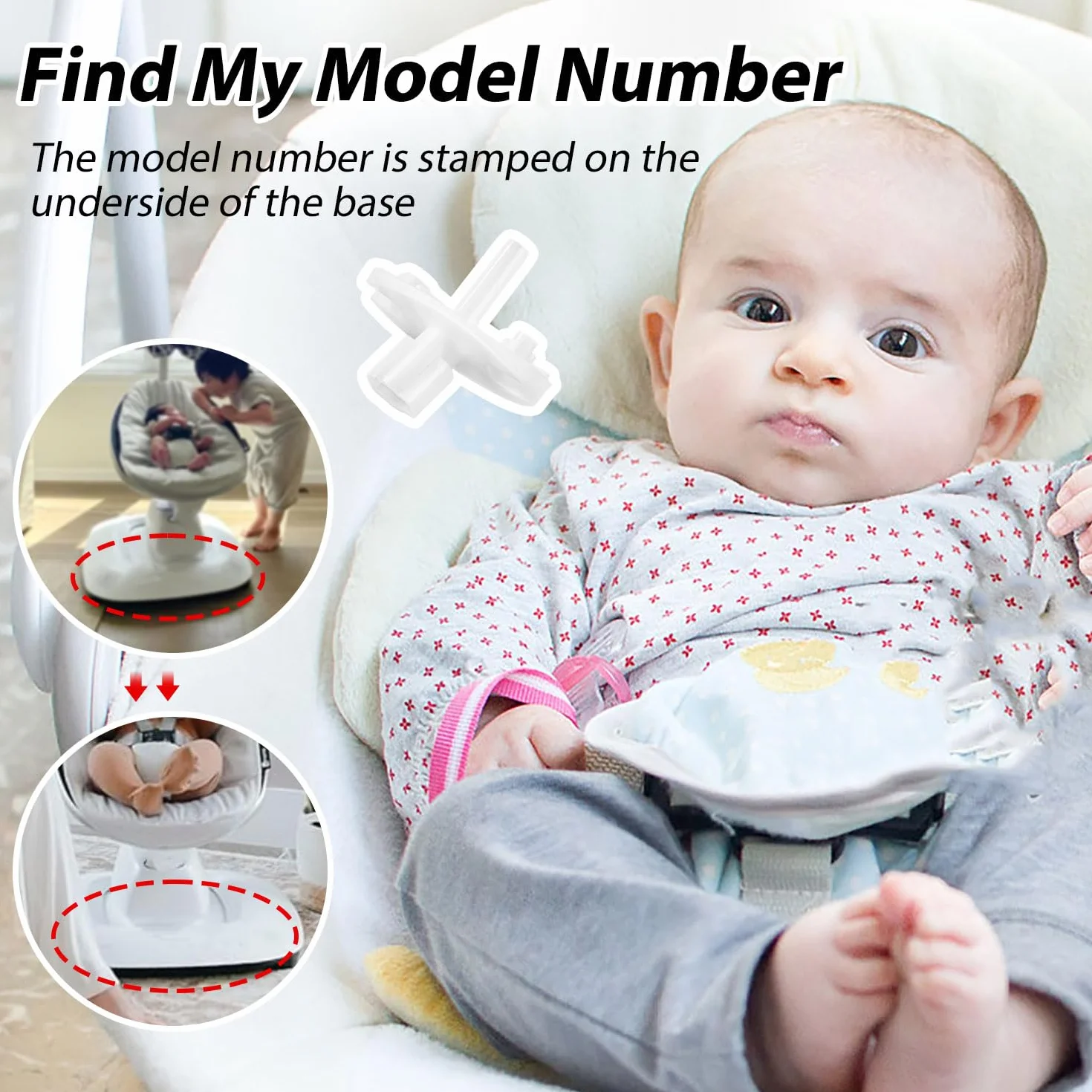 Złącze Mobilne Zamienne do 4moms Mamaroo Model 1037, Mocowanie do Stojaka na Zabawki