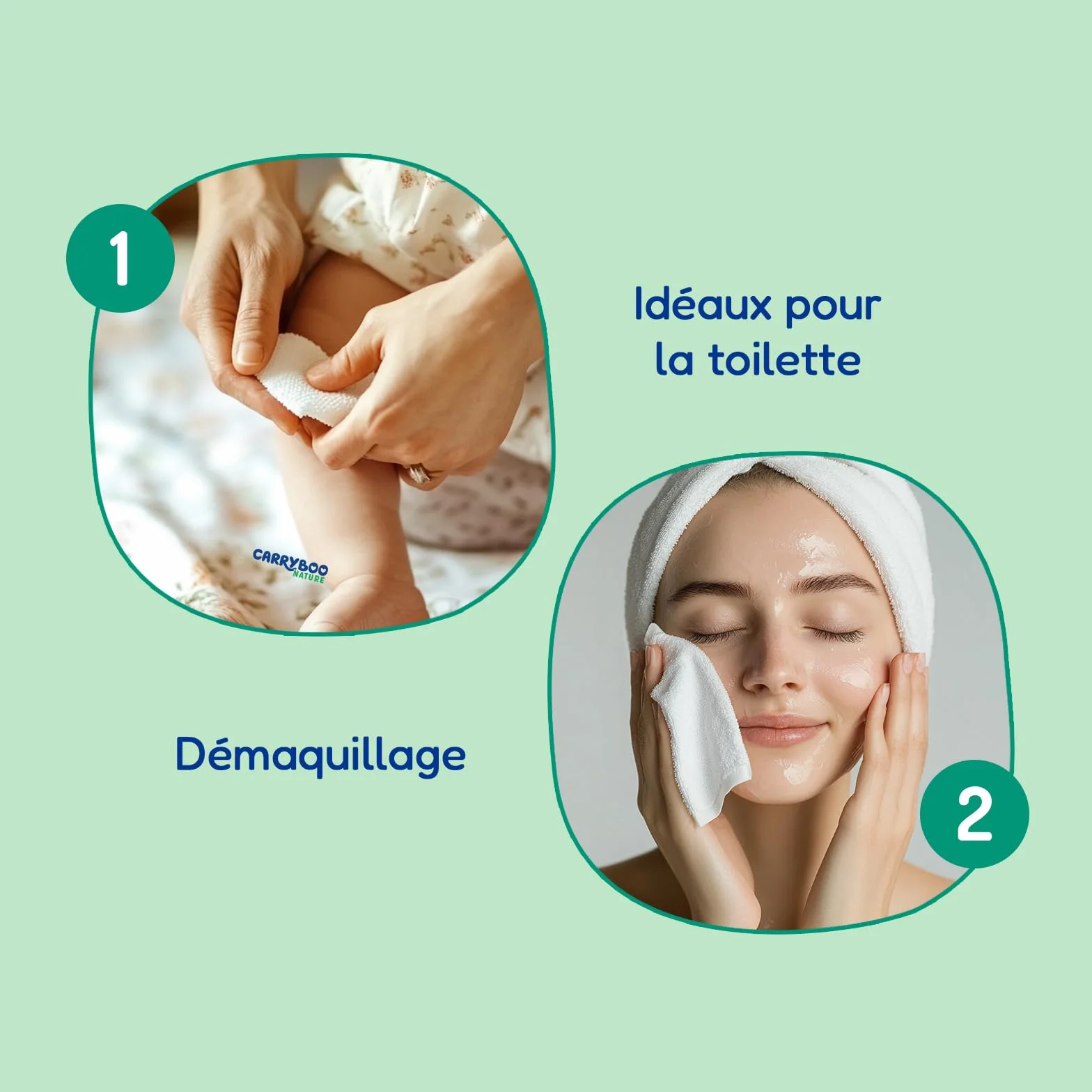 Carryboo bawełny organicznej zestaw 6x180 podkładek dla niemowląt Gots certyfikat
