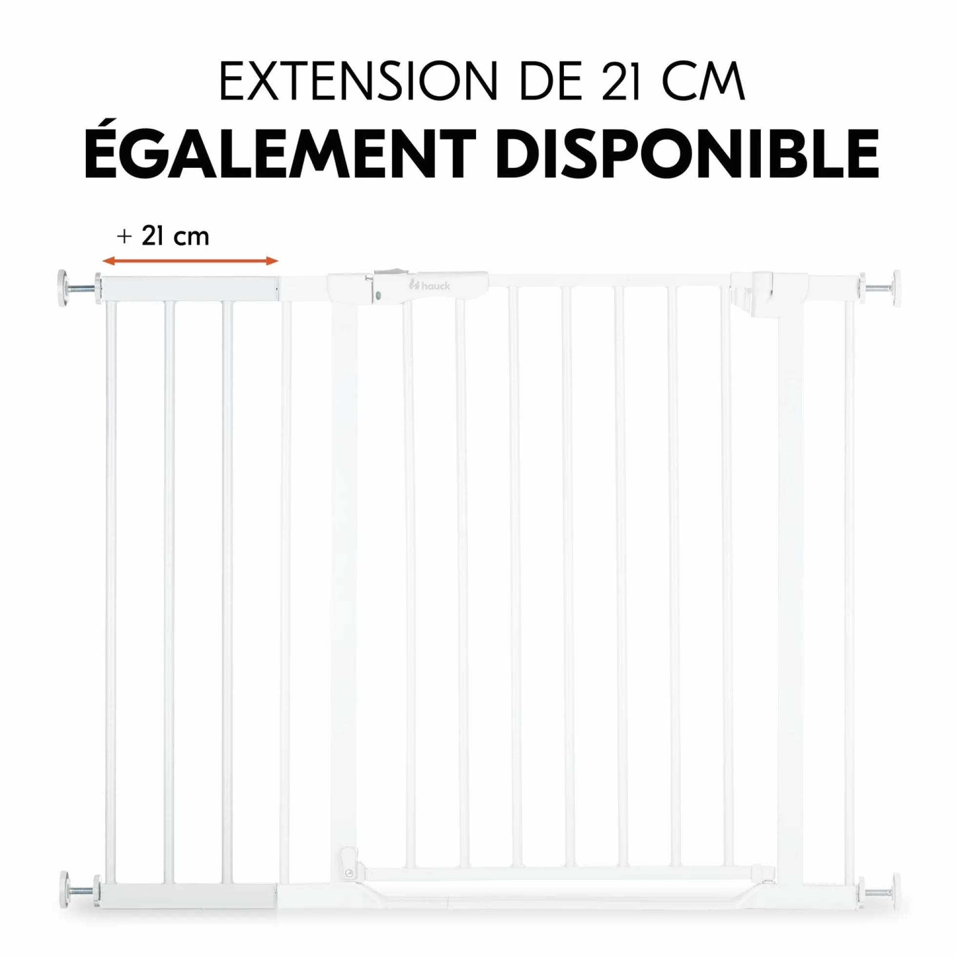 hauck Przedłużenie 9 cm do kratki ochronnej dla dzieci hauck Clear Step (2), Open N Stop (2), Open N Stop KD, Stop N Safe 2, Autoclose N Stop (2), bez wiercenia, akcesoria (białe)