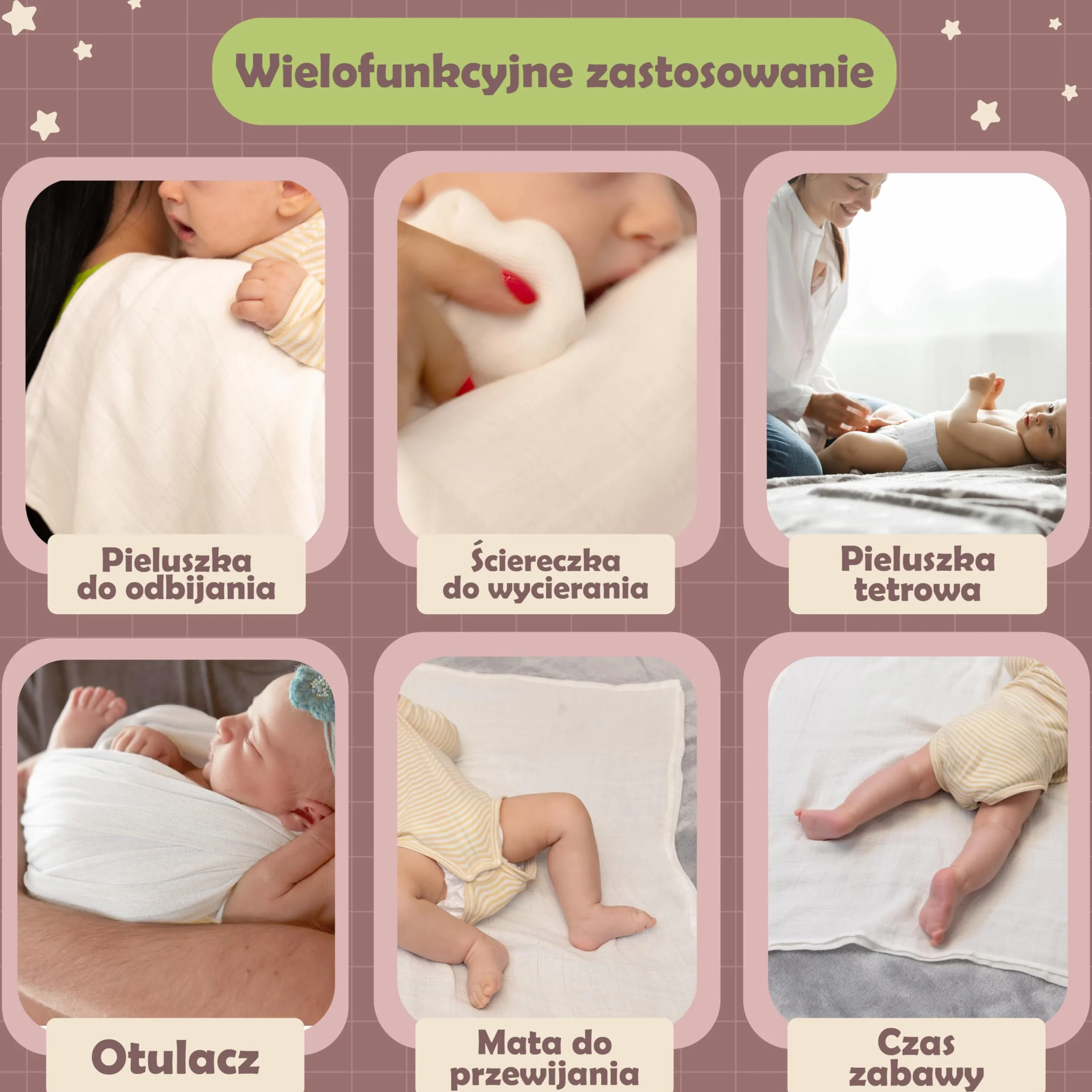NatureMark Zestaw 10 pieluszek muślinowych dla niemowląt – 100% bawełna – Miękkie i chłonne ściereczki do karmienia i pielęgnacji dziecka, pieluszki i śliniaczki, 70x70 cm, Białe