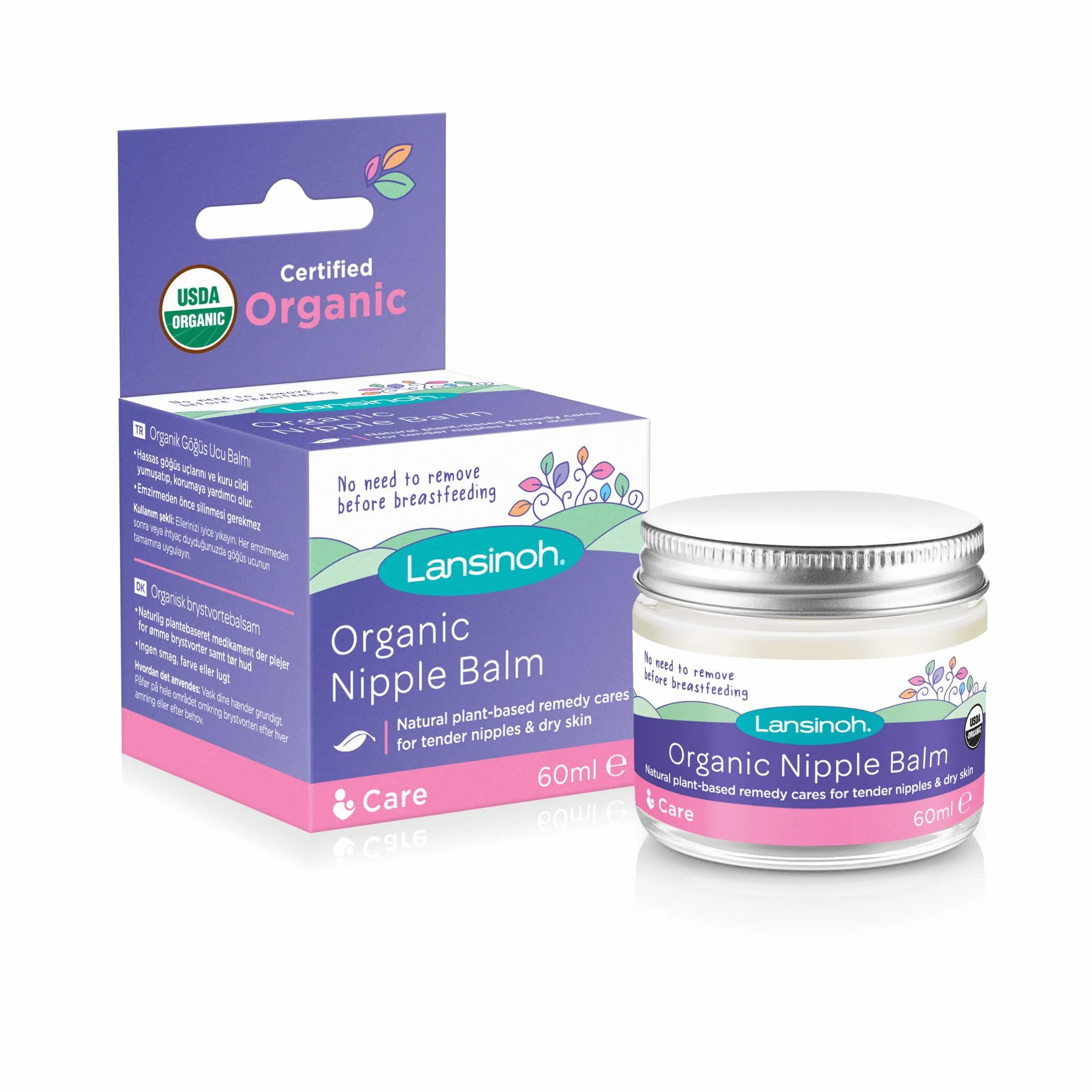 Lansinoh Organic Nipple Balm 60ml Natural Breastfeeding Cream