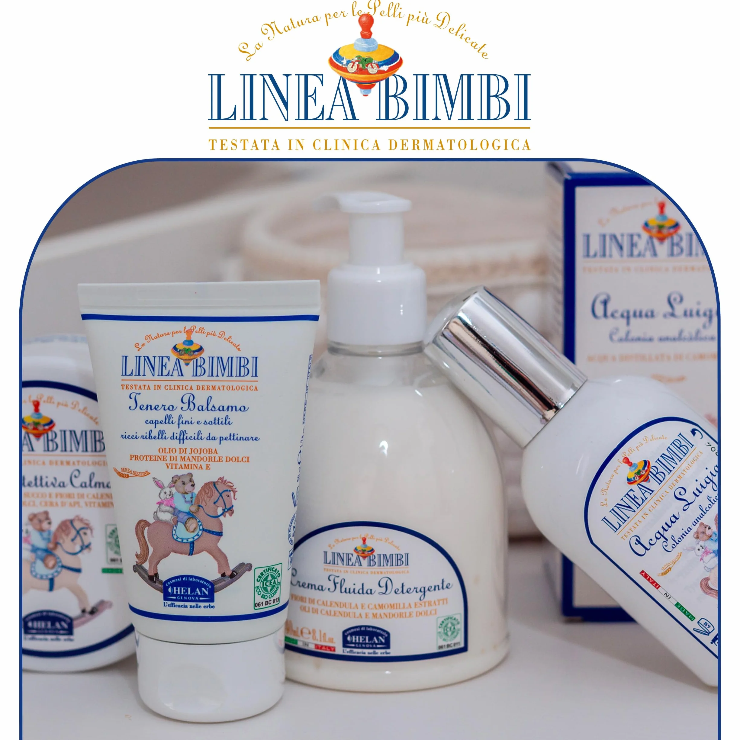Helan, Linea Bimbi, Krem nawilżający dla niemowląt, krem do ciała dla dzieci, płyn i detergent - Kojący i odżywczy krem nawilżający do ciała dla niemowląt i dzieci, z nagietkiem i słodkimi migdałami -
