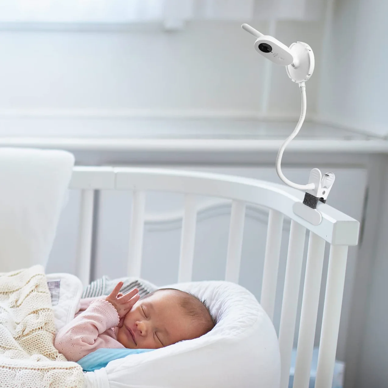 BECEMURU Uchwyt do monitora do elektronicznej niani Philips Avent SCD843/26, SCD833/26, SCD891/26, SCD881/26, elastyczny uchwyt na klips do monitora Philips Avent Video Baby Monitor, uchwyt na kamerę