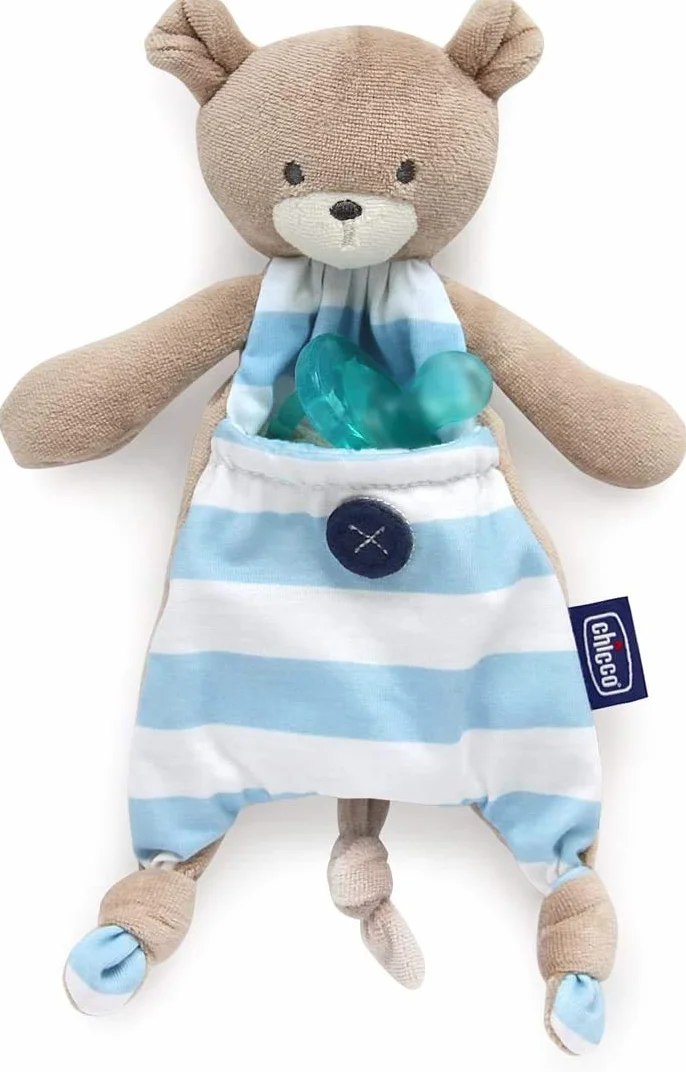 Chicco Przytulanka Pluszowa Tasiemka Etui do Smoczka dla Niemowląt 0m+