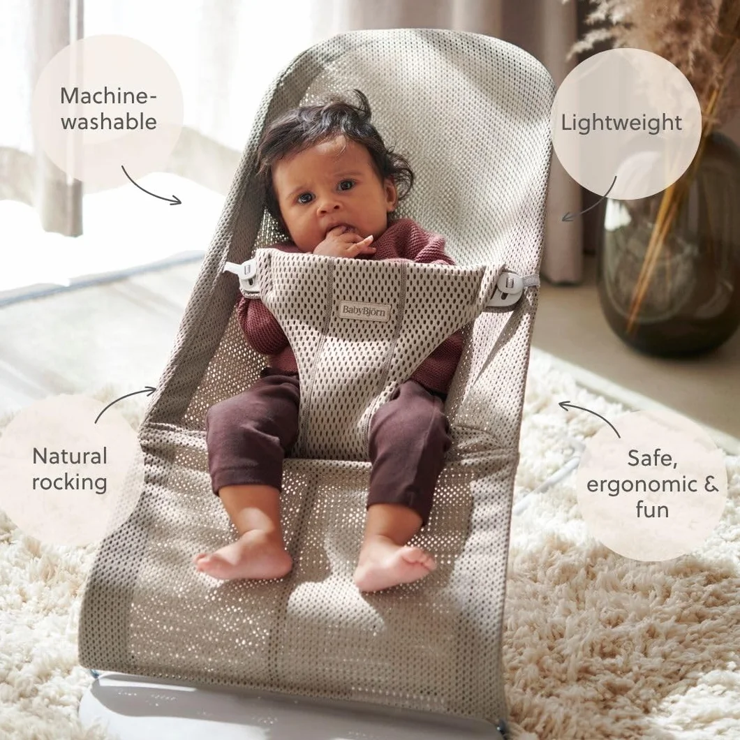 Babybjörn 6102 Kołyska Dziecięca, Grey Beige, 3 kg