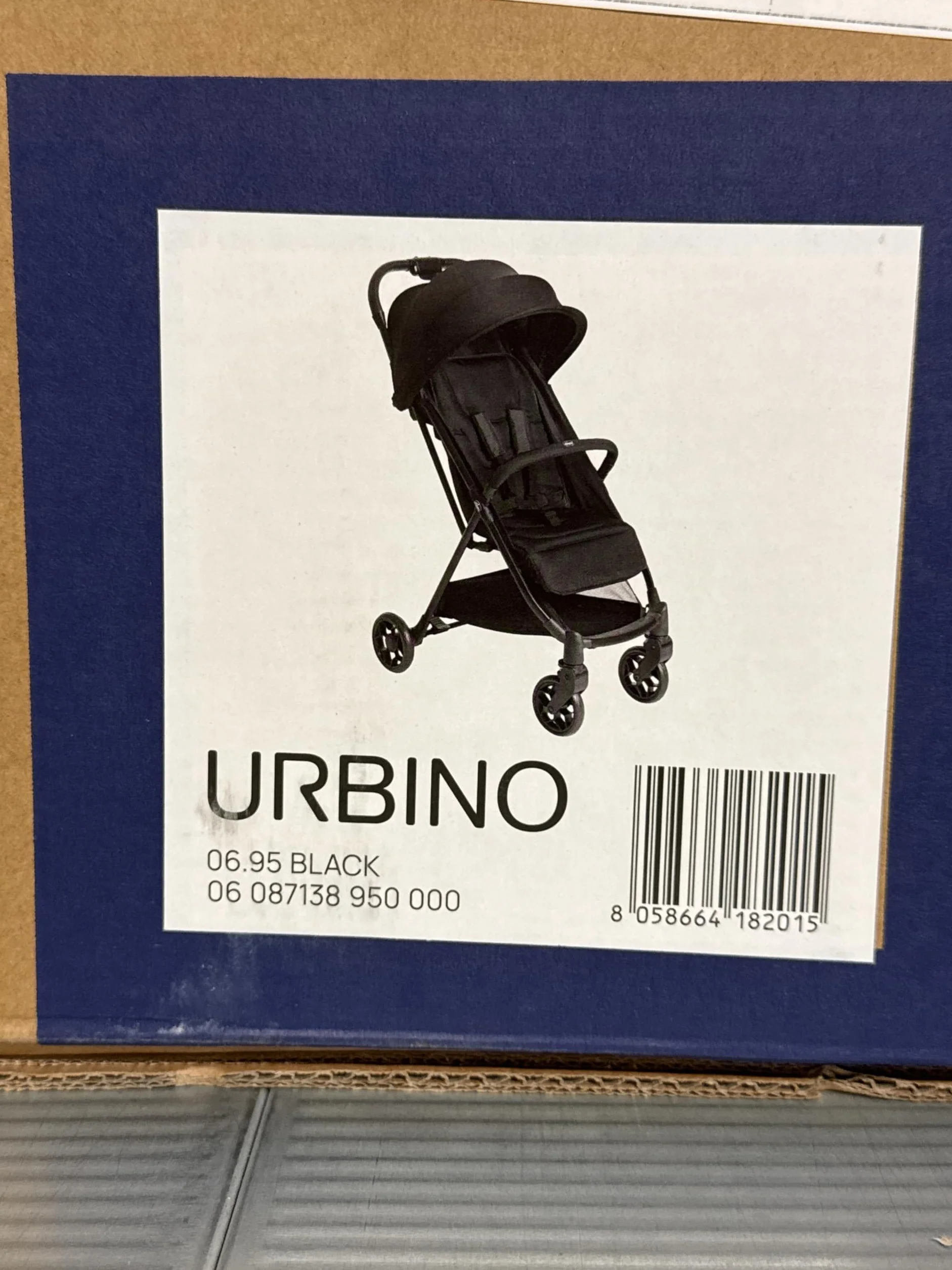 Chicco Urbino, Wózek 0+ miesięcy - 22 Kg, Lekki Wózek Spacerowy z Inteligentnym i Kompaktowym Składaniem, Rozdkładana Budka z Powłoką Przeciwdeszczową i UV50+, Odchylane i Regulowane Oparcie, Podnóżek