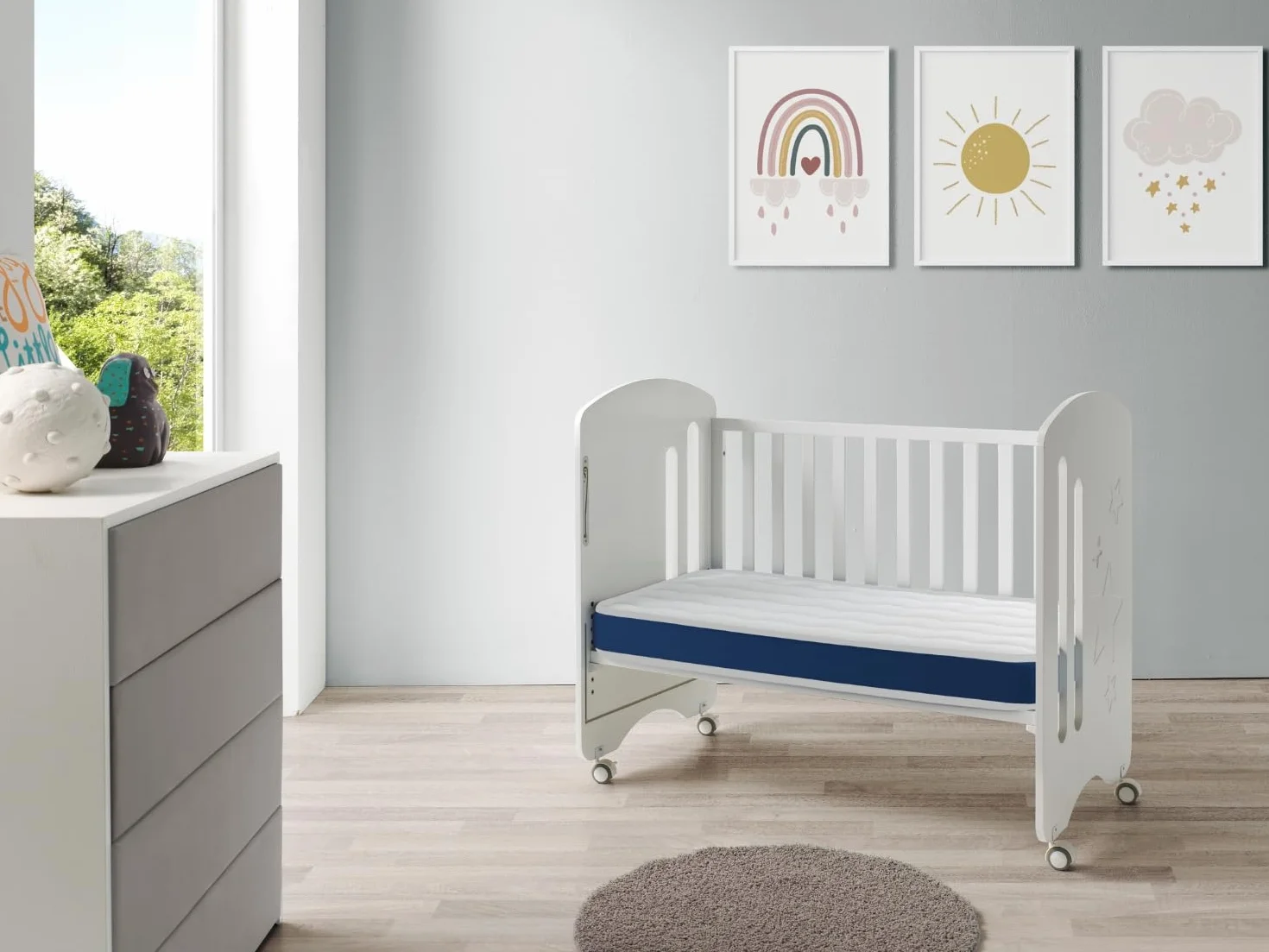 DORMISSIMO Materac niemowlęcy Baby BLEU 60 x 120 wysokość 11 cm perforowany i antybakteryjny rdzeń