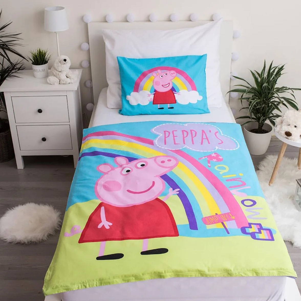 Jerry Fabrics PEP016 Pościel dla niemowląt Świnka Peppa 100 x 135 cm