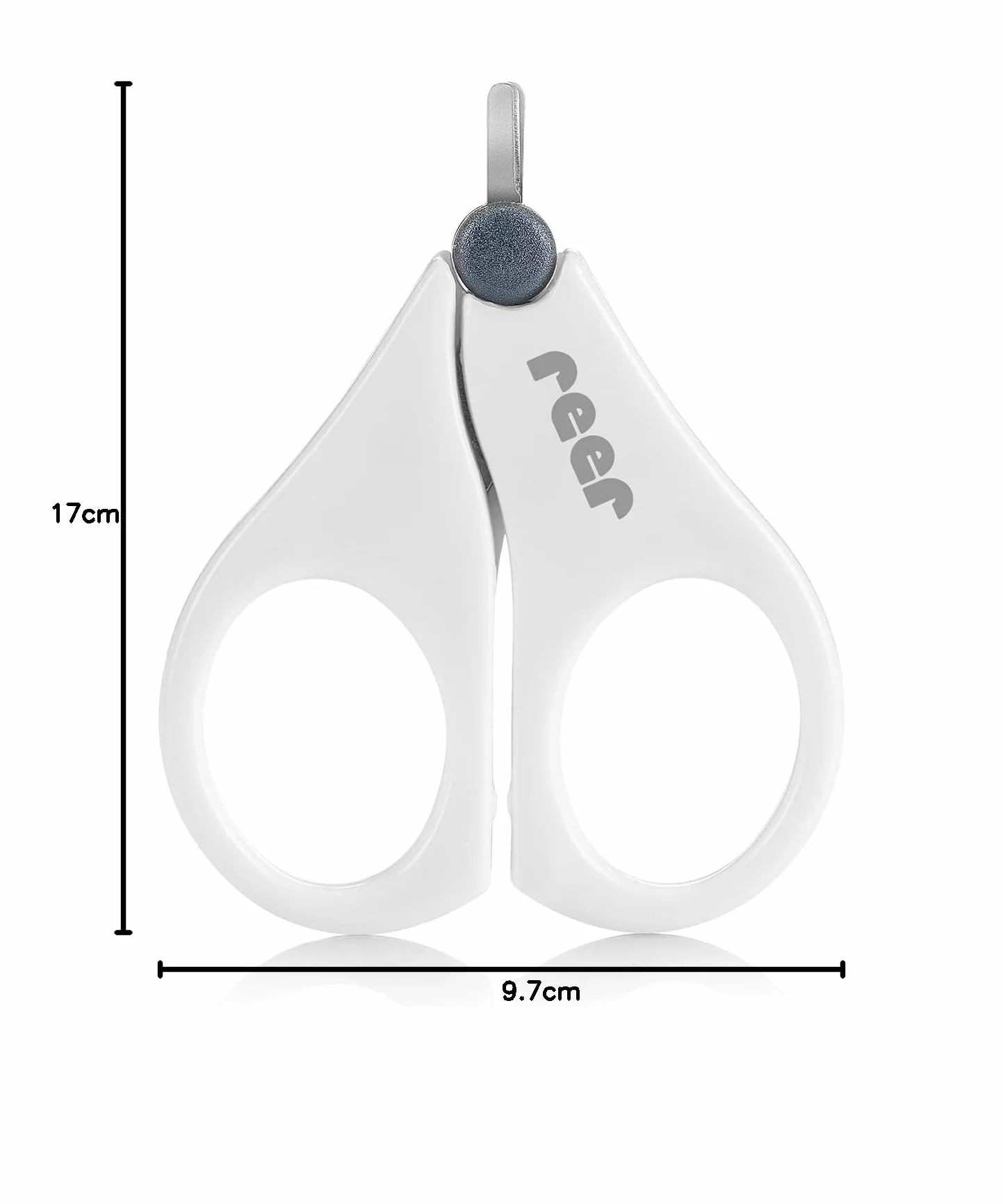 Reer 81060 BabyCare nożyczki do paznokci dla niemowląt, białe