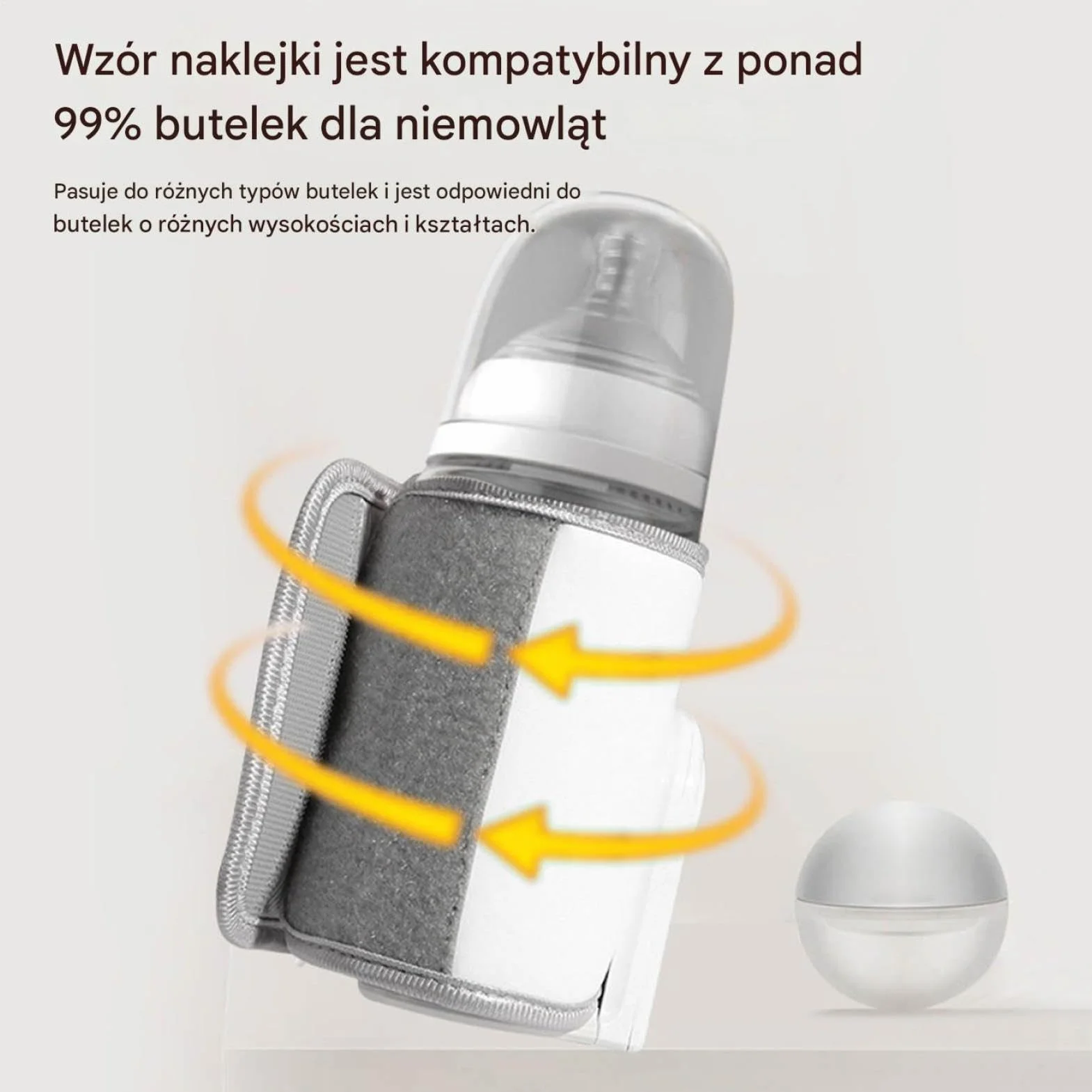 Bottle Warmer USB Powered Milk Heating Sleeve for Infant Feeding Portable Fabric Warmer Wrap Adjustable Temperature Travel Bottle Heater