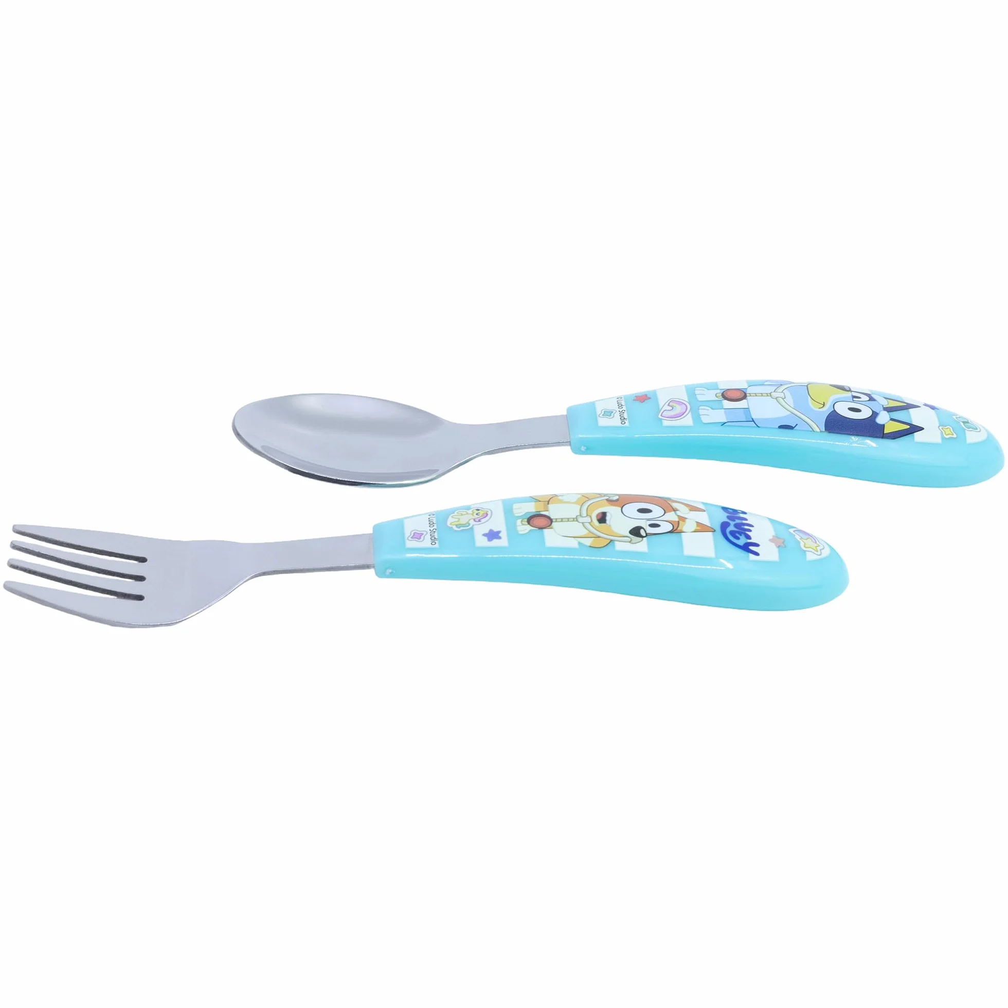 ZESTAW 2 METALICZNYCH POKRYWKÓW (ŁYŻKA I WIDEŁKO) BLUEY