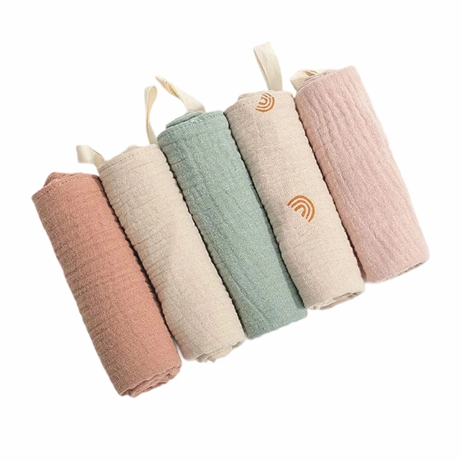 Ręczniki muślinowe dla niemowląt z bawełny organicznej Trapito 5 sztuk