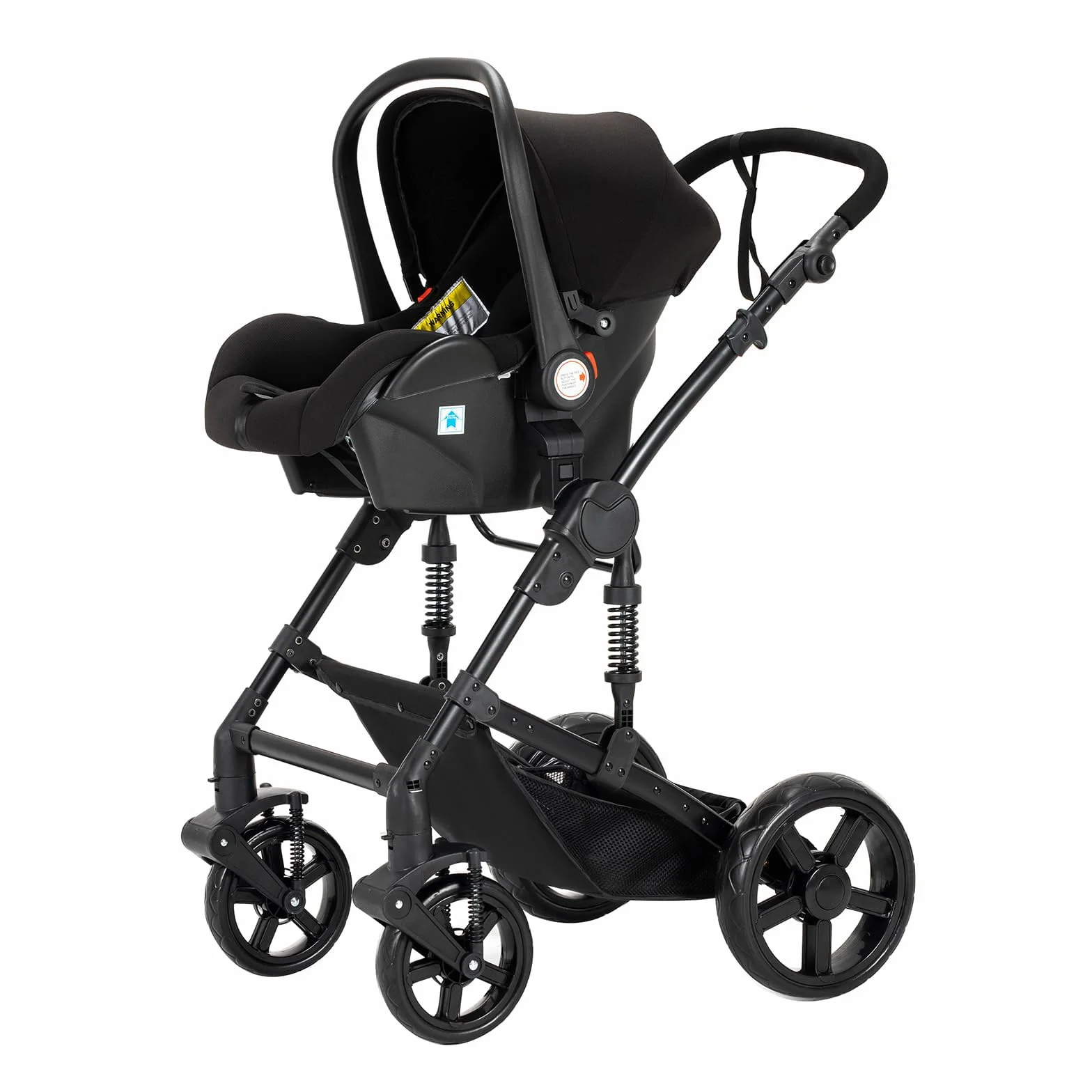 Wózek dziecięcy Reborn 3 w 1 z ramą ze stopu aluminium, dwa odwracalne tryby przesuwania