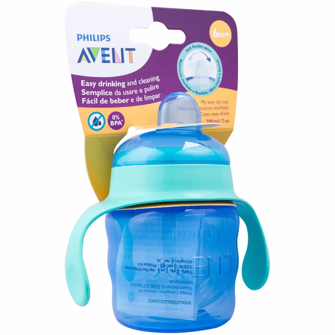 PHILIPS Avent SCF551/05 kubek do dzióbka, zielony i niebieski, 1 sztuka (1 opakowanie)