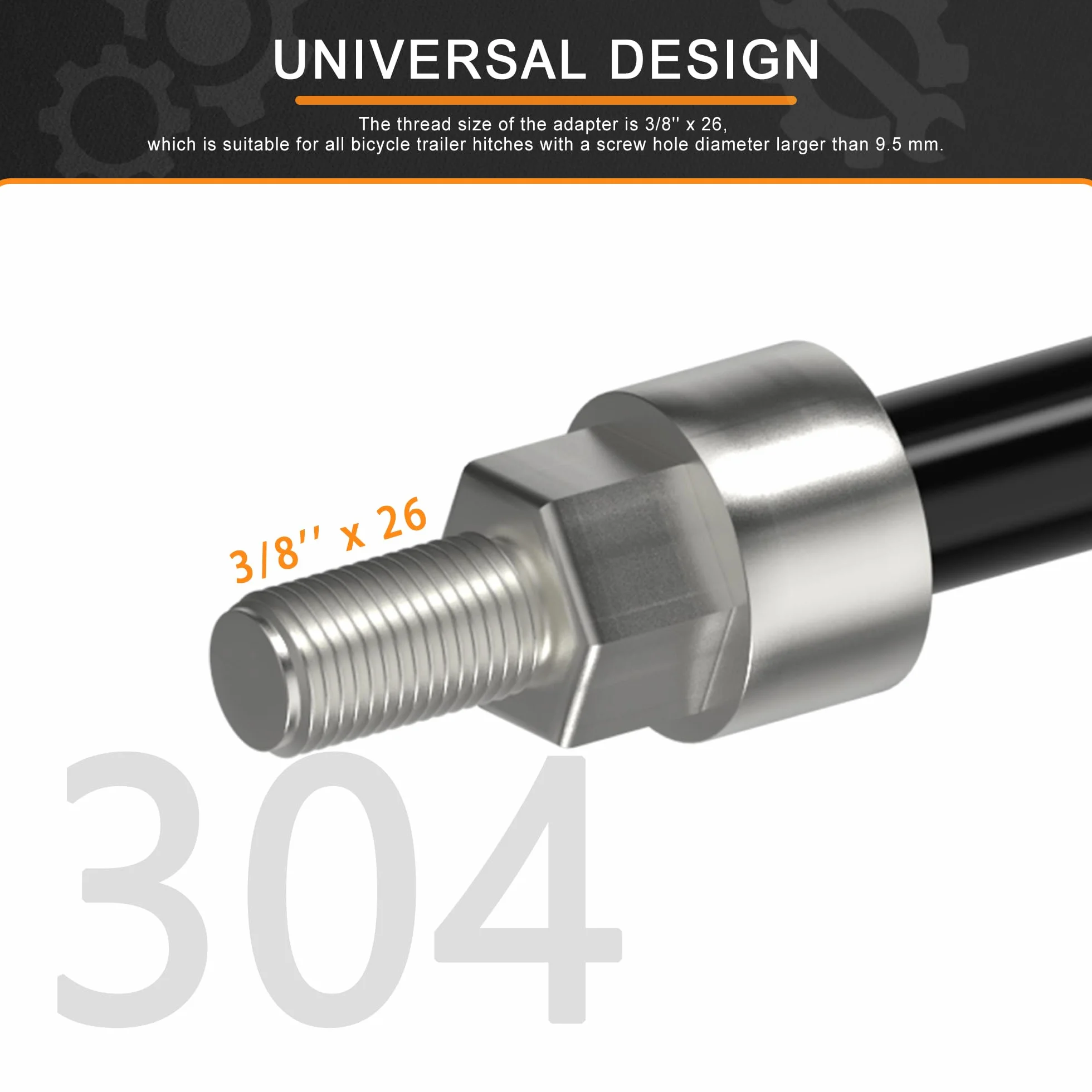 Oś wtykowa M12 x 1,5-170 mm z adapterem do przyczepki rowerowej