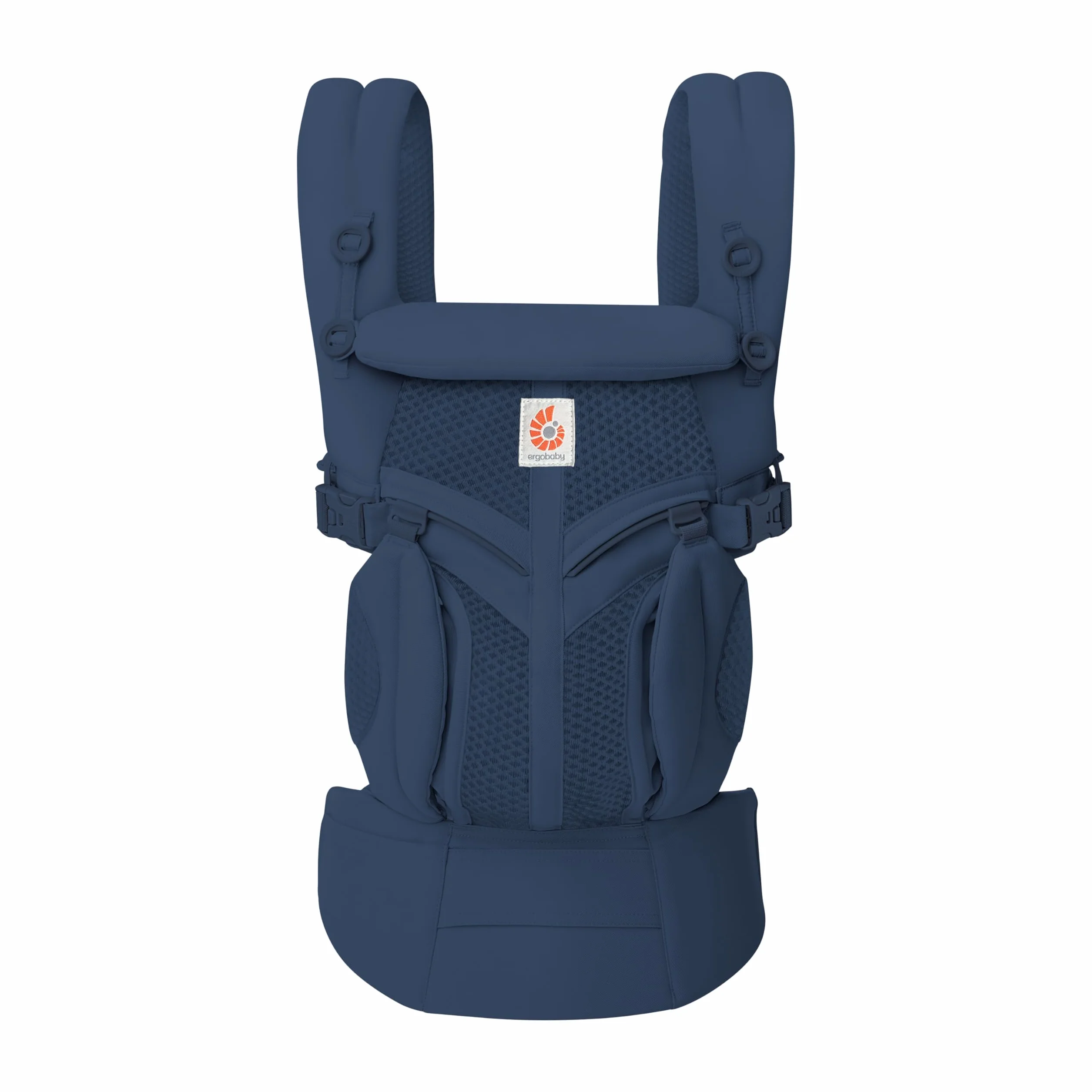Ergobaby Nosidełko, 4-pozycyjna siatka Omni 360 Cool Air Mesh dla noworodka i malucha (0-4 lat), ergonomiczny nosidełko i plecak dla dziecka, Midnight Blue