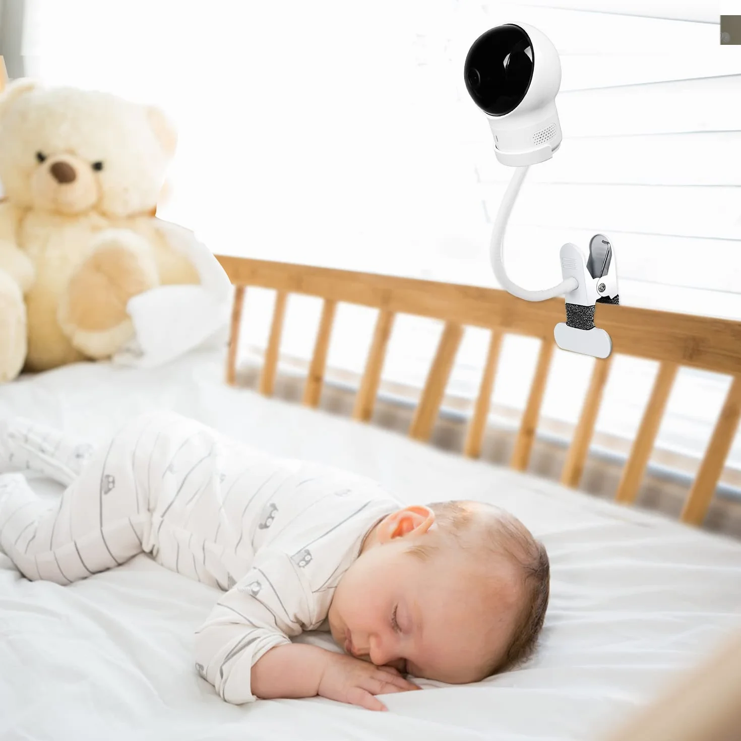 Uchwyt na telefon do eufy SpaceView/eufy Spaceview S/eufy Spaceview Pro Babyphone, elastyczny stojak na monitor dziecka, uchwyt na monitor, do pokoju dziecięcego, do łóżeczka dziecięcego