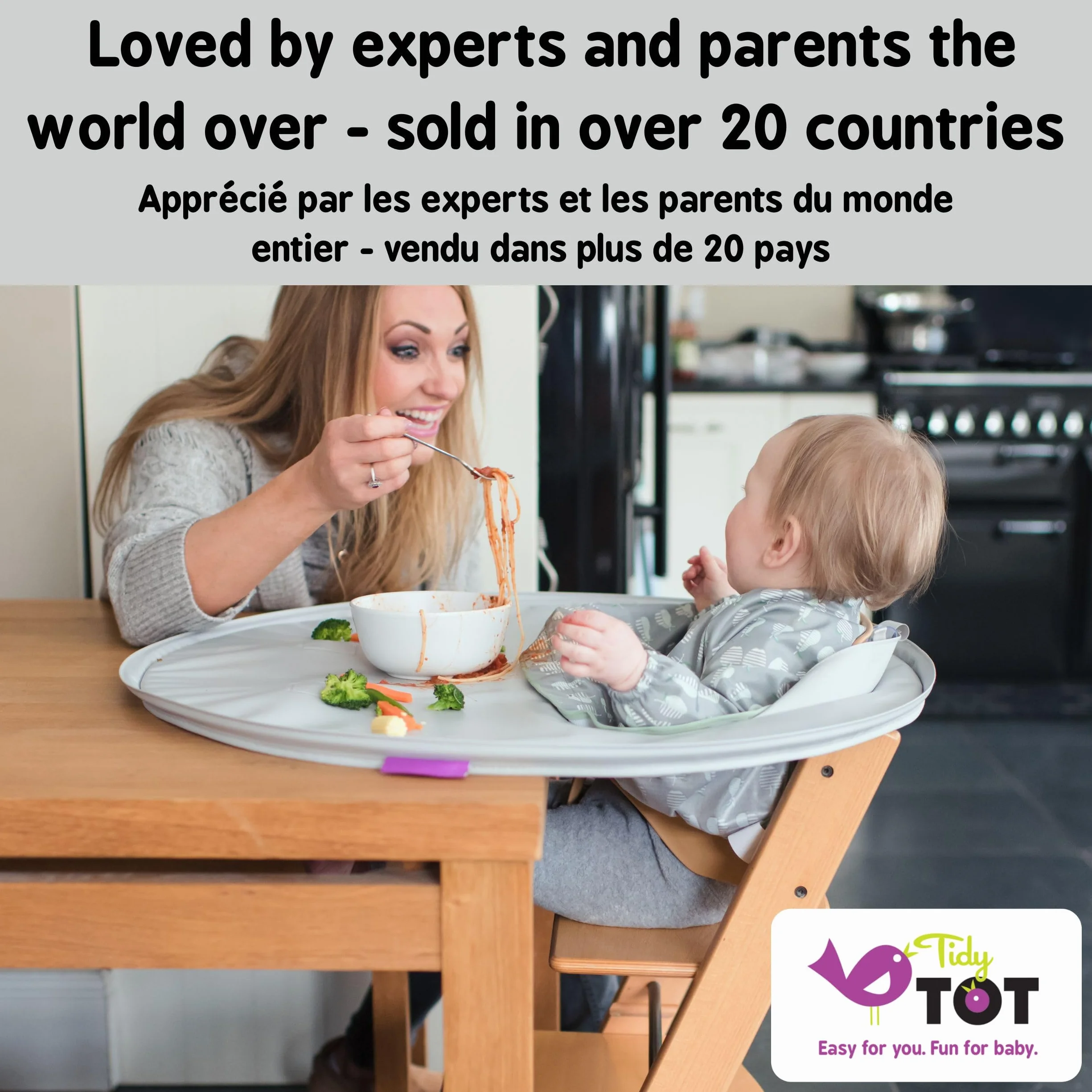 Tidy Tot Unisex śliniaczek i tacy zestaw 6 miesięcy do 2 lat idealny do BLW