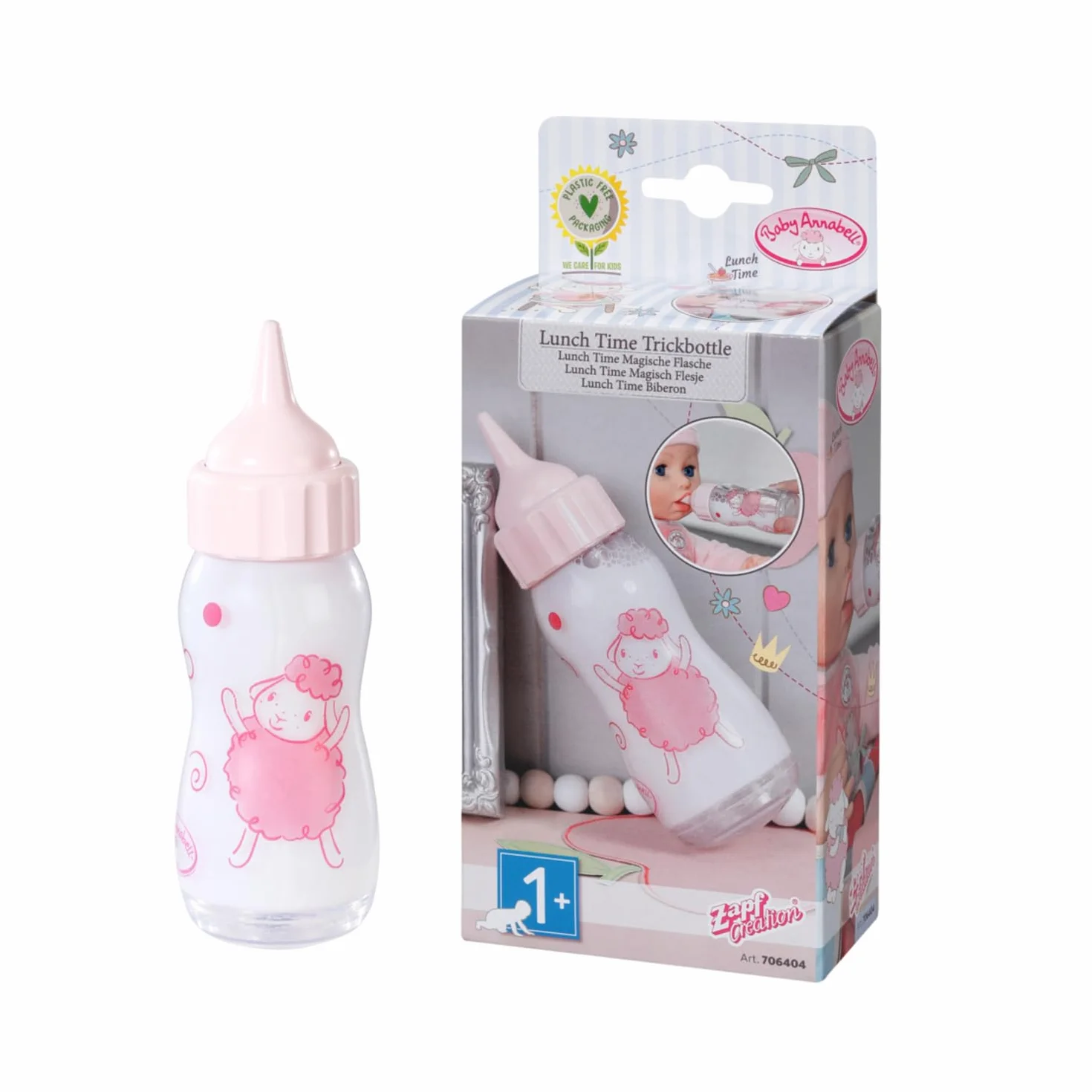 abgee 515 706404 EA Baby Annabell Lunch Time Trickbottle, Colourful