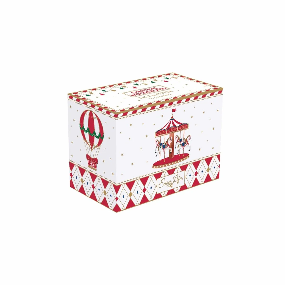EASY LIFE PUDEŁKO WONDERLAND Z PORCELANY 7 CM CHRISTMAS