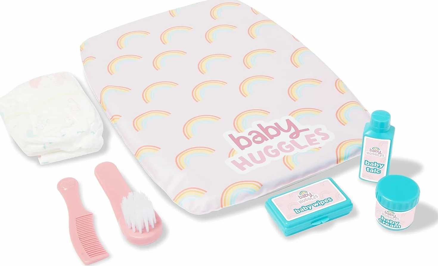 Casdon Changing Mat Set, Dolls Changing Mat & Care Set For Children Aged 3+, Includes Reusable Nappy, Brush, Pretend Talc & More!