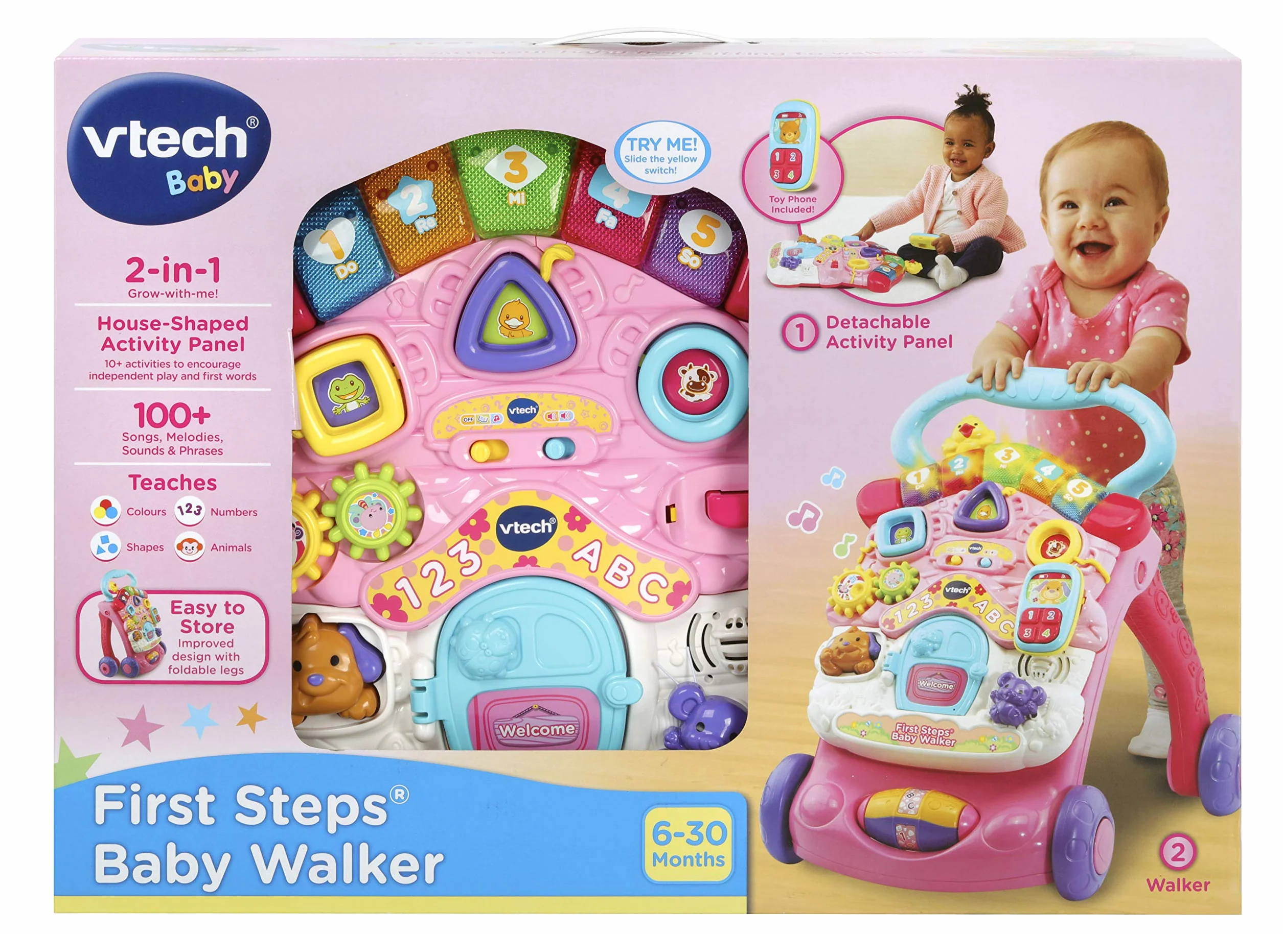 VTech 505653 chodzik dla niemowląt różowy