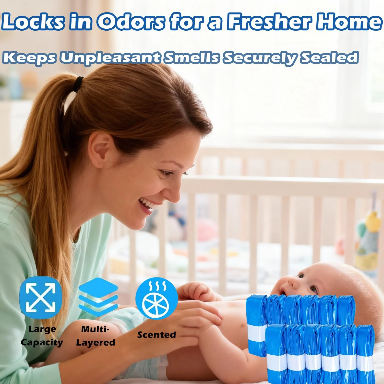 Wkłady do Kosza na Pieluchy Tommee Tippee LitterLocker Twist & Click Angelcare 12 sztuk 4,5 m