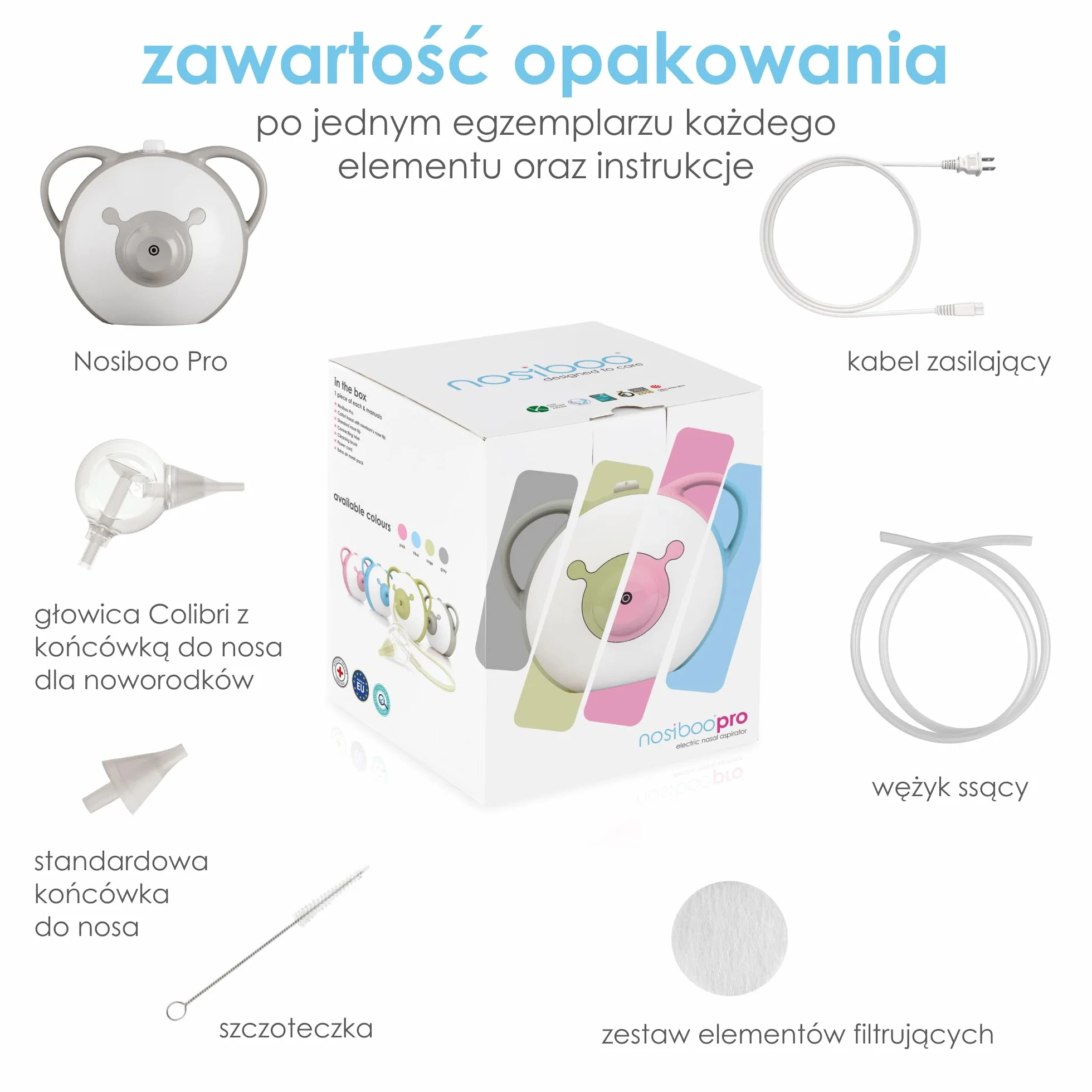 Nosiboo Pro aspirator do nosa elektryczny Niebieski