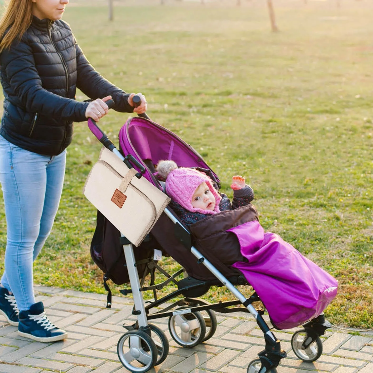 Mata do przewijania składana wodoodporna przenośna 31 x 1 x 21 cm