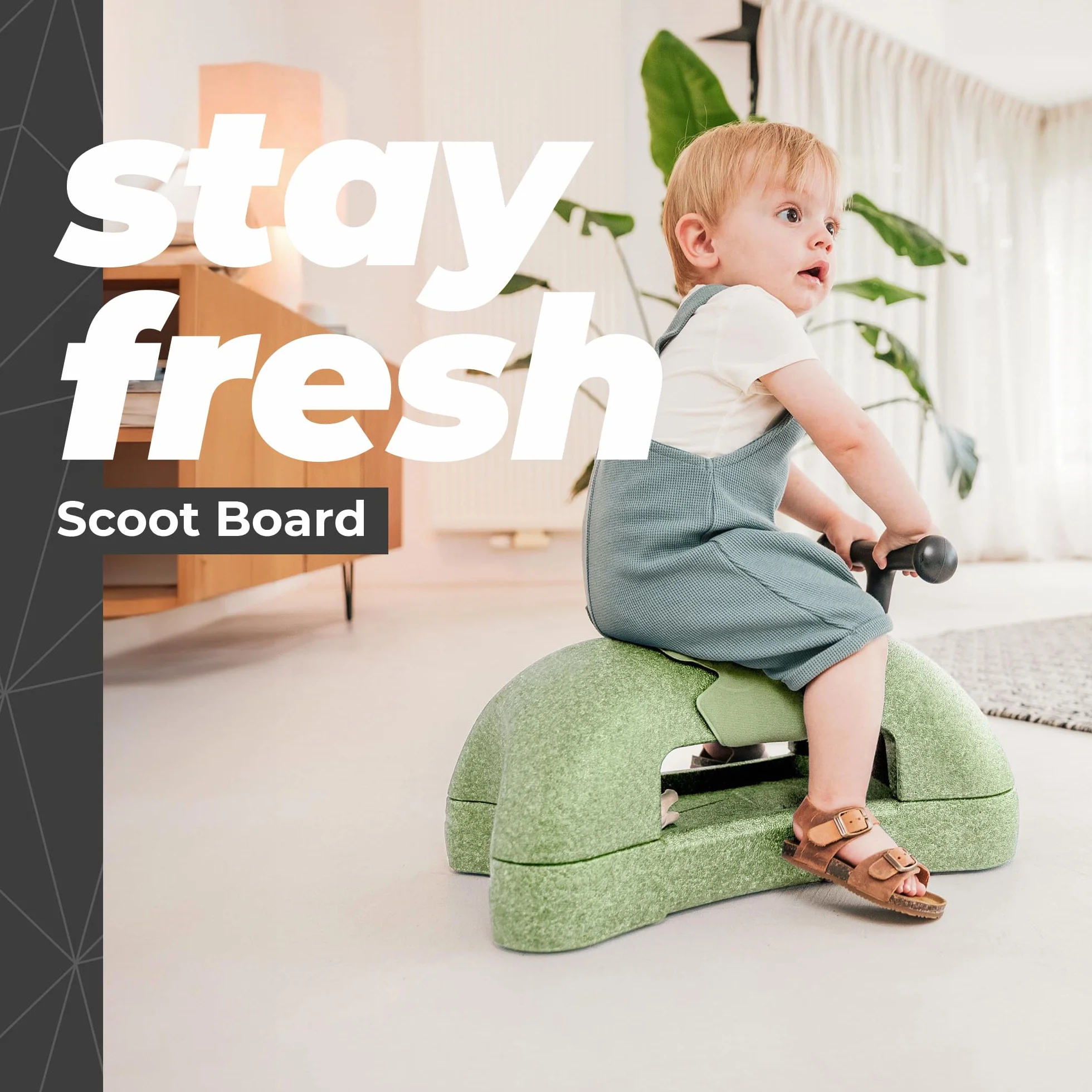 Scoot & Ride My First 96616 ślizgacz 3 w 1 oliwkowy Baby Walker Ride-On Caster-Board od 6 miesięcy do 20 kg