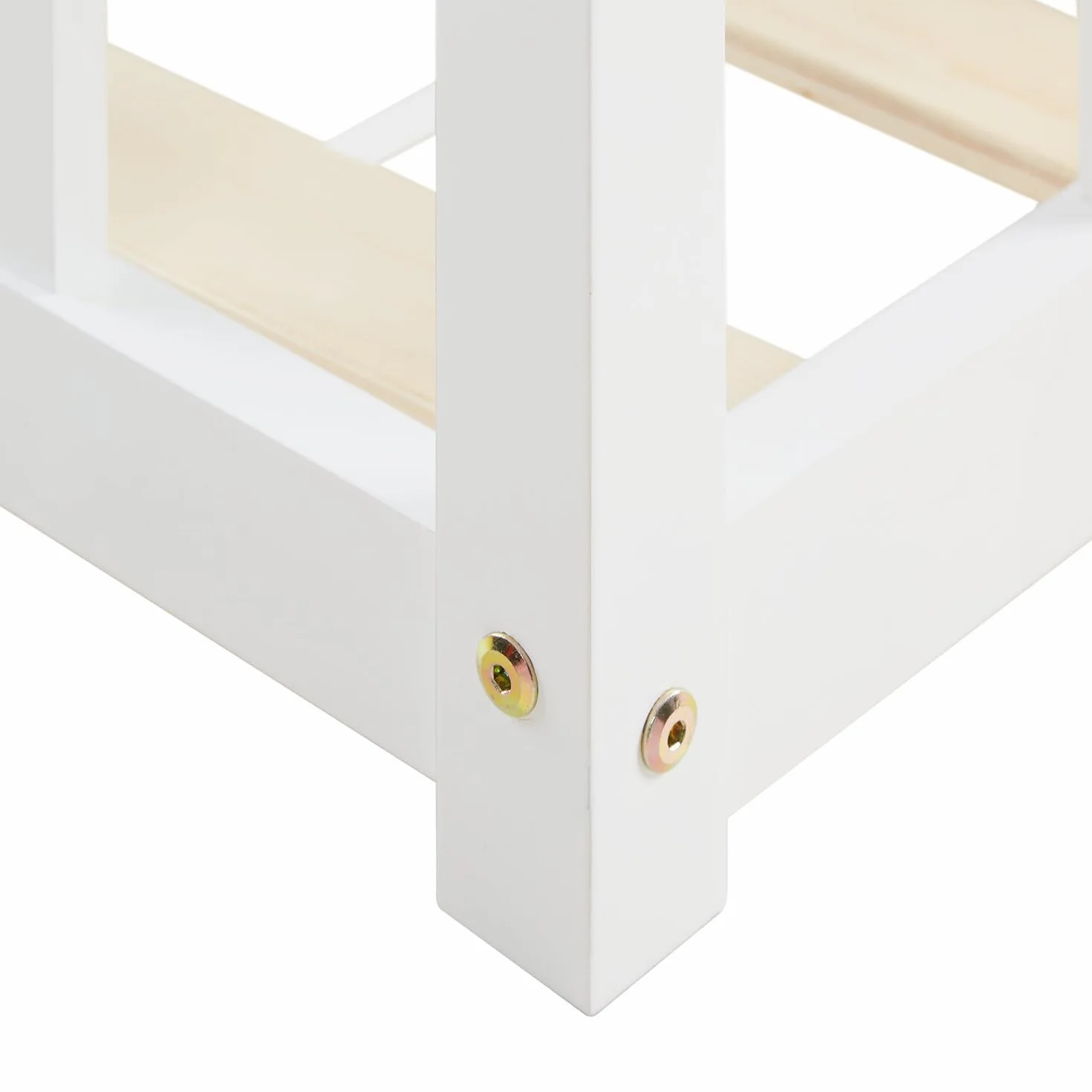 Homestyle4u 2523 - Łóżko dziecięce - z ochroną przed upadkiem - 90 x 200 cm - Łóżko podłogowe Montessori - Stelaż listwowy - Biały