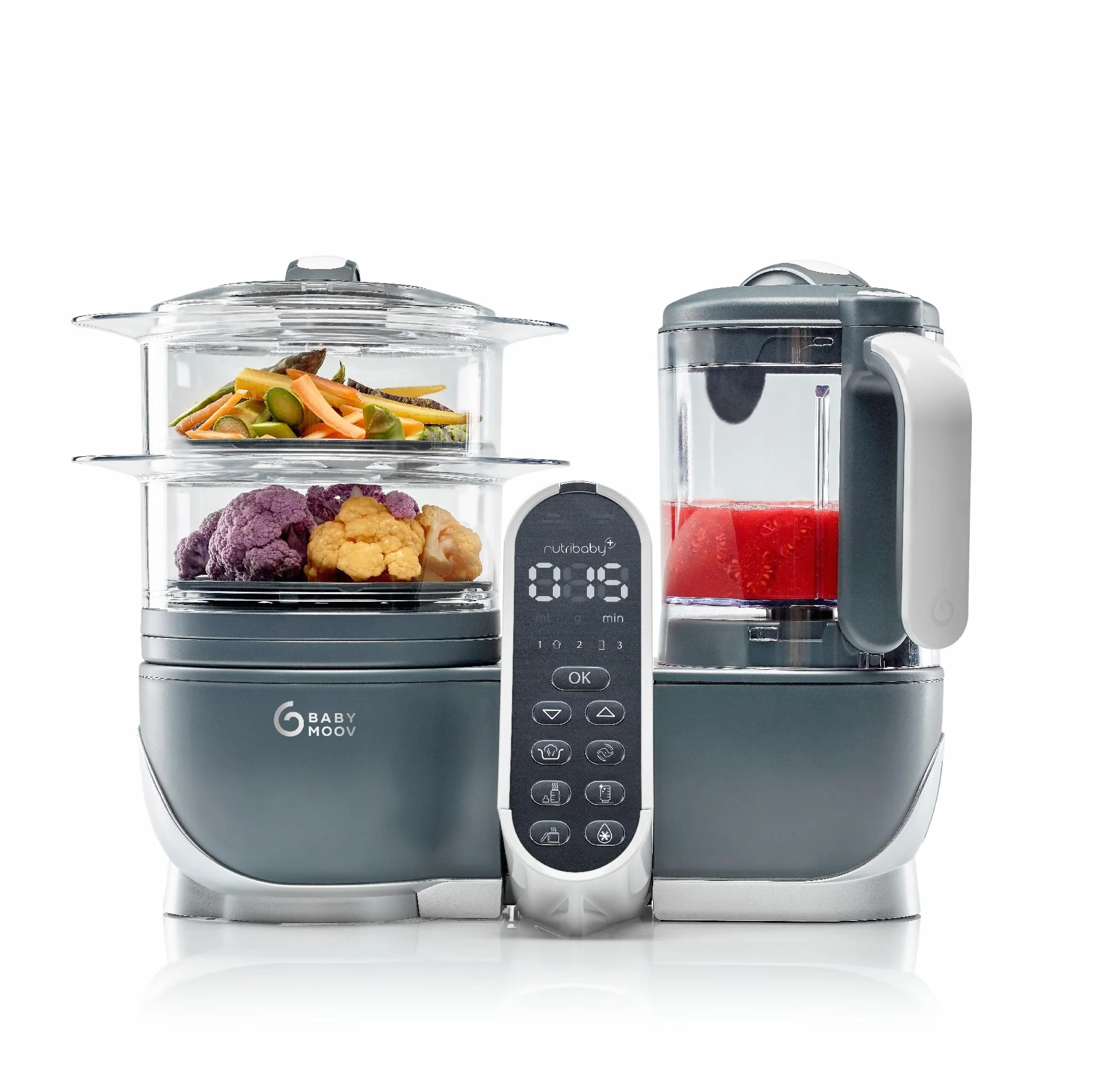 Babymoov Nutribaby (+) szary parowar blender 6 w 1