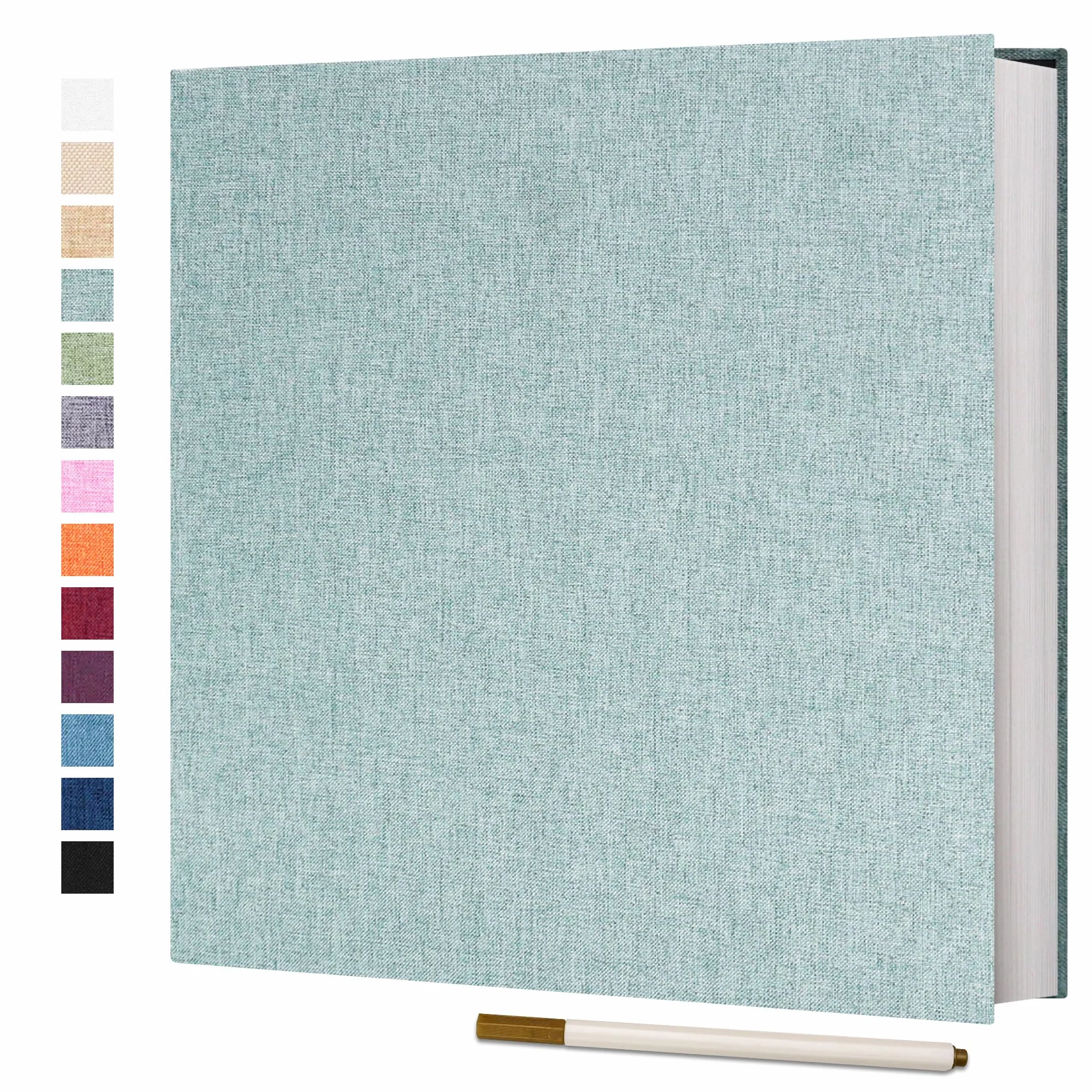 Vienrose Album fotograficzny magnetyczny scrapbooking 60 stron lniany twarda oprawa 35,5 x 33,5 cm