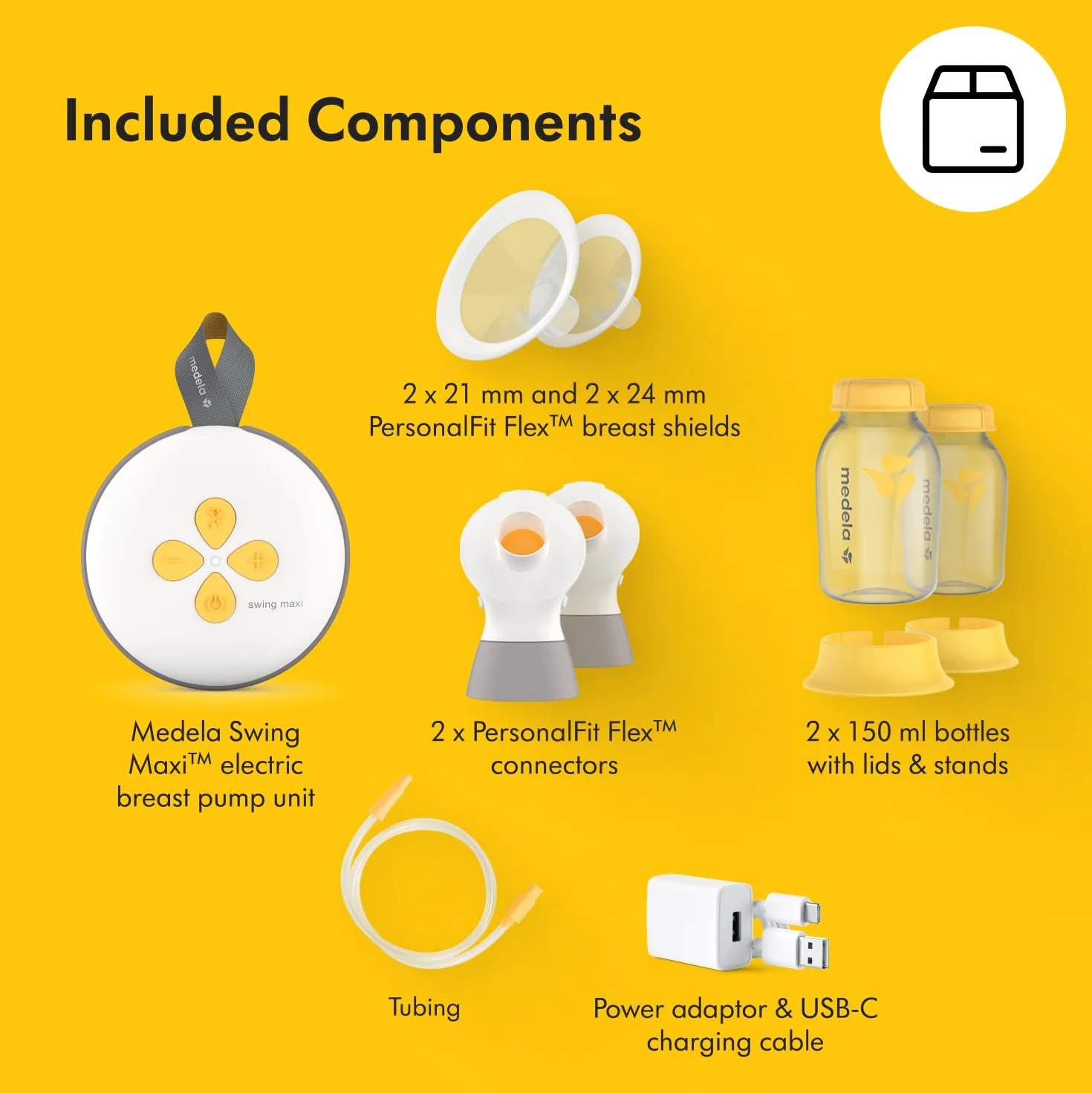 Medela Laktator 24 mm Żółty Biały