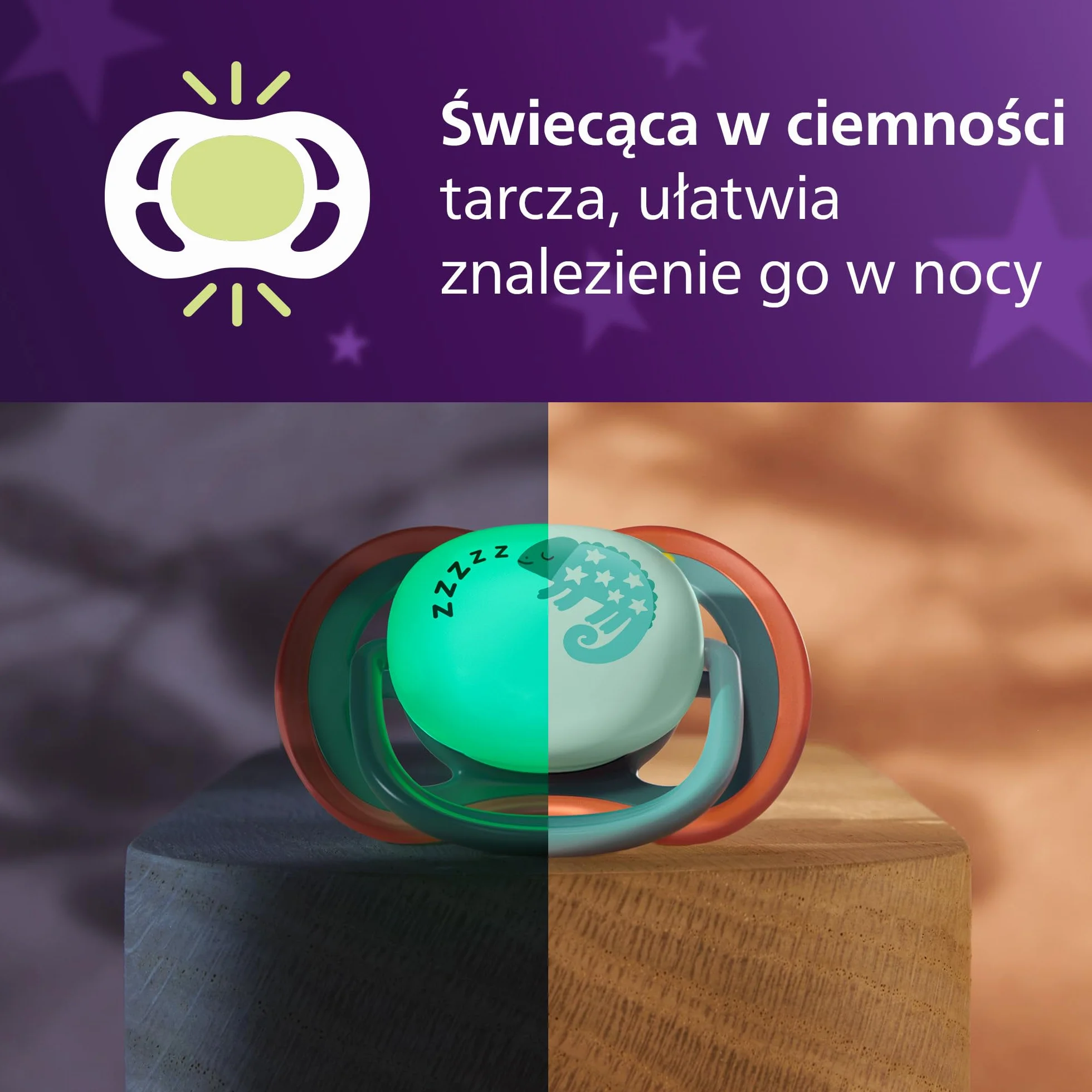 Philips Avent Ultra Air Day & Night Smoczki — ortodontyczny smoczek dla dzieci w wieku 6-18 miesięcy, wersja świecąca w ciemności, symetryczna miękka silikonowa końcówka, bez BPA, 4 sztuki, SCF087/27