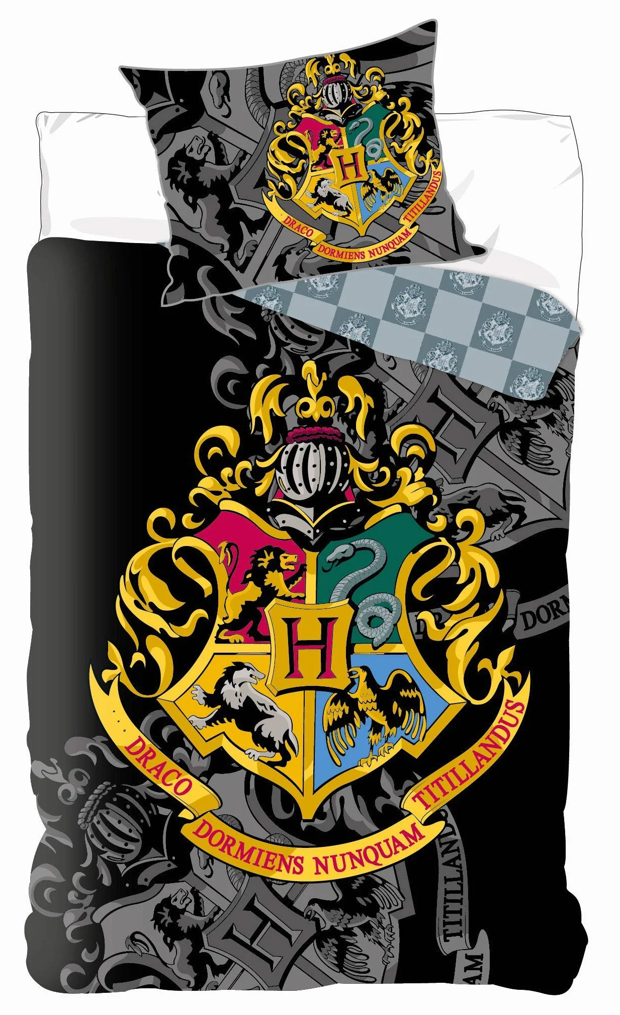 Setino Komplet pościeli Harry Potter 100% bawełna - dwustronna poszwa na kołdrę 140x200 cm + poszewka na poduszkę 65x65 cm
