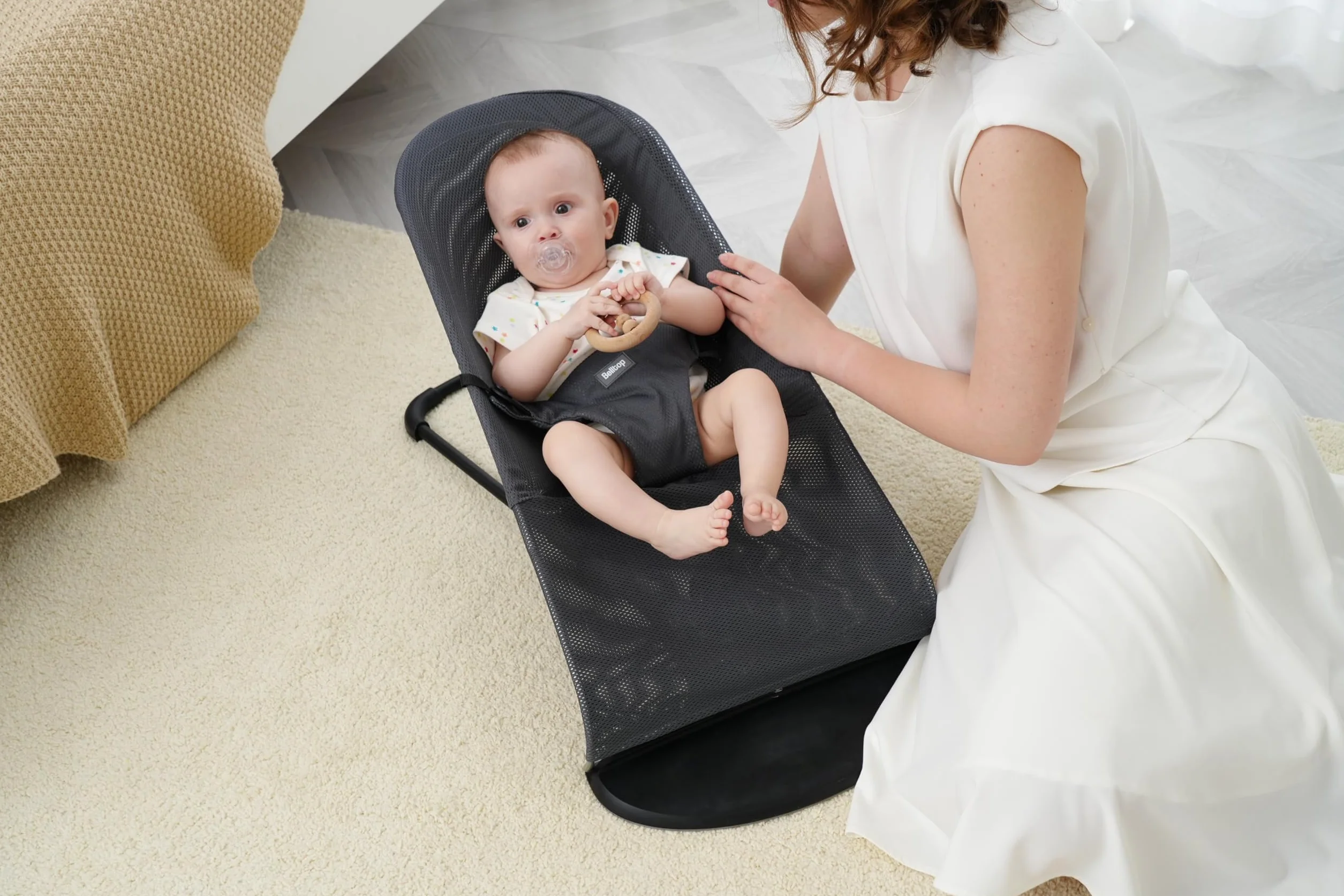 Pokrowiec na leżak dla niemowląt. Pokrowiec na leżak belltop kompatybilny z BabyBjörn Balance Soft i Bliss. Ergonomiczny pokrowiec na hamak: hipoalergiczny