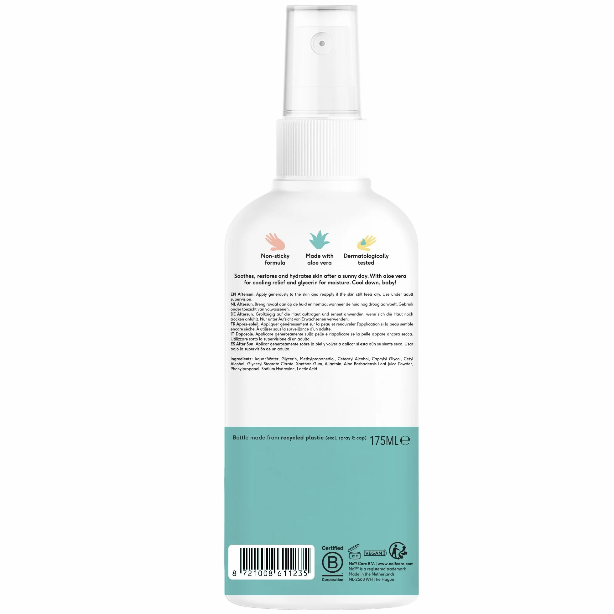 Wegański spray chłodzący po opalaniu dla dzieci i niemowląt 175 ml