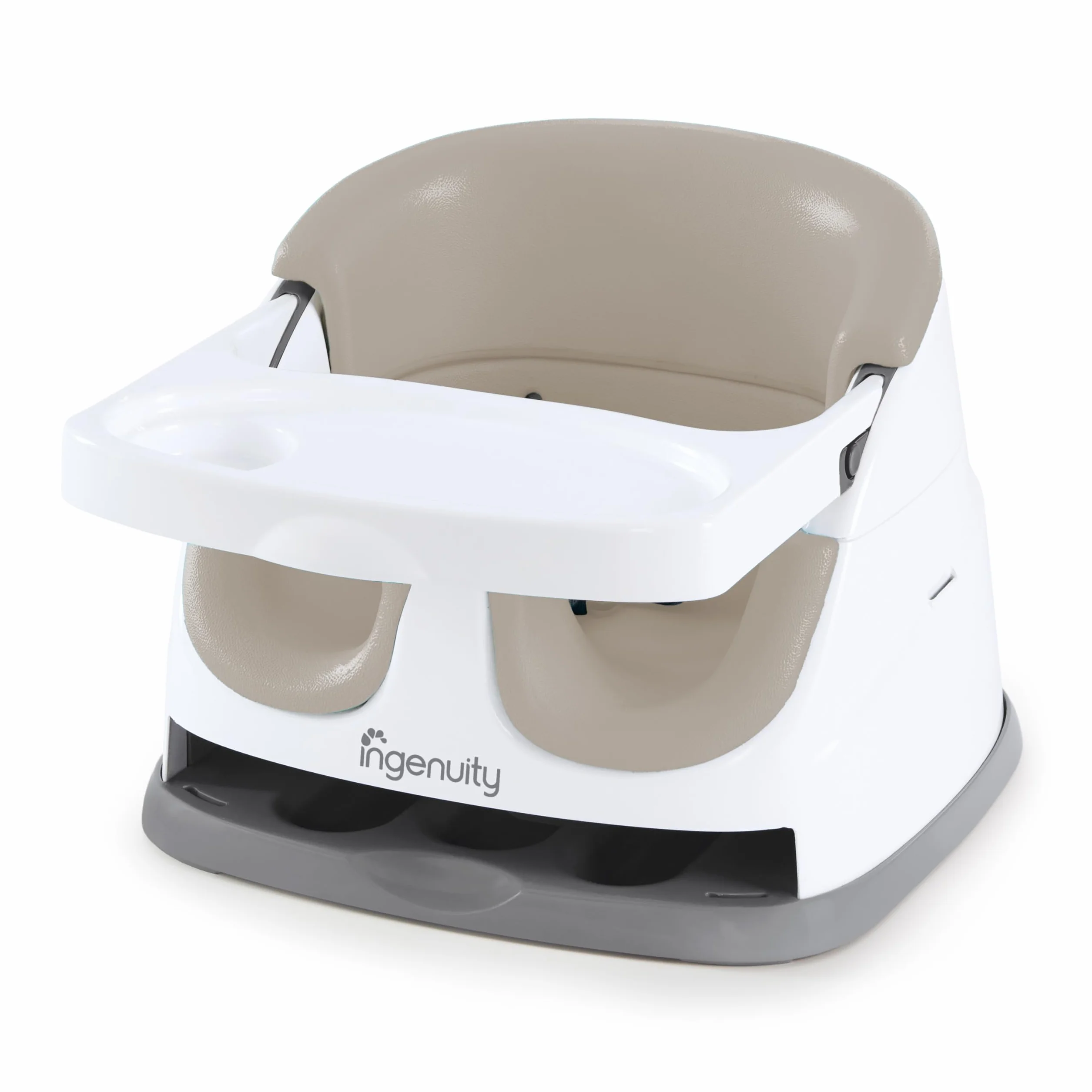 Ingenuity Baby Base 2 w 1 fotelik dziecięcy fotel podwyższający siedzisko do jadalni i karmienia dla małych dzieci ze zdejmowaną tacą