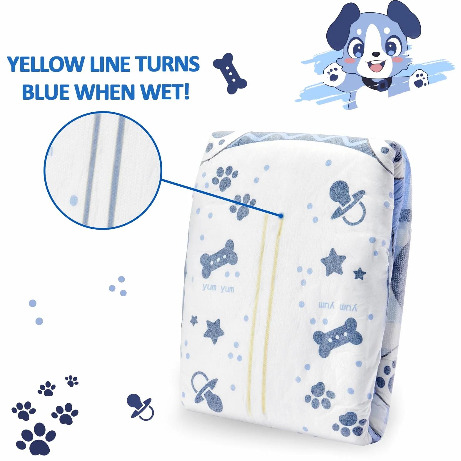 LittleForBig Pielucha Dla Dorosłych Drukowana Regulowane Zapięcie na Rzep Medium 71-96 cm 2 Sztuk
