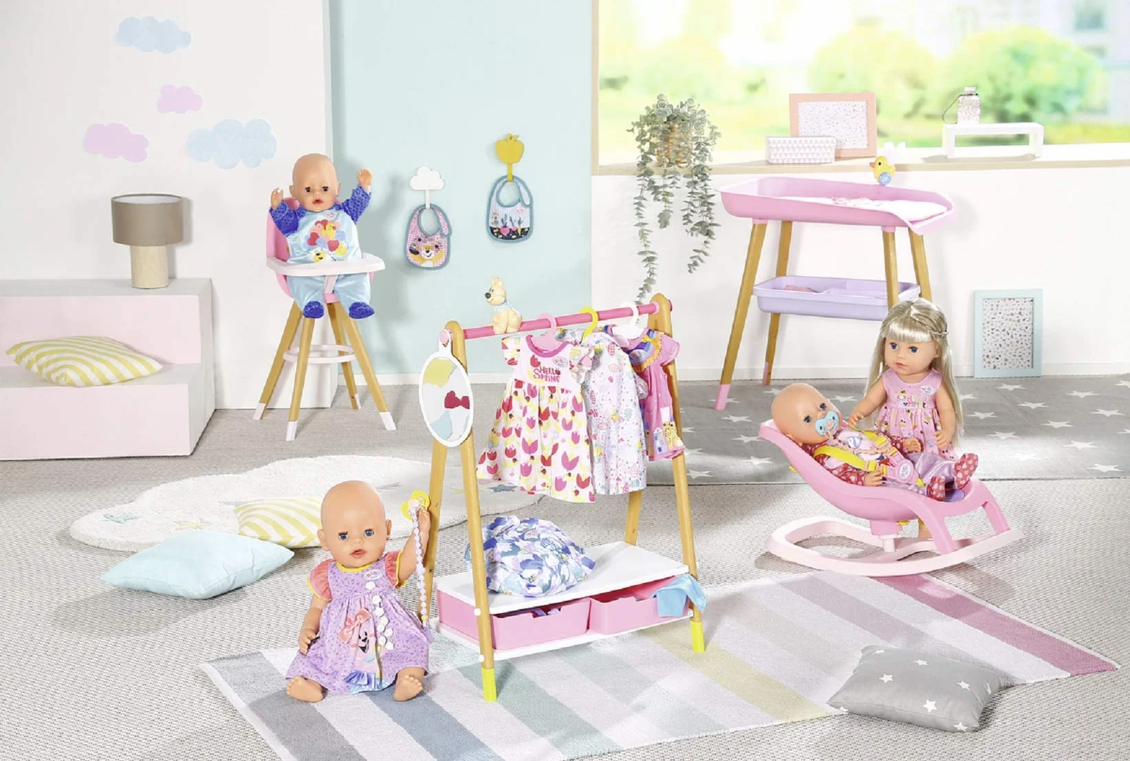 Baby Born Changing Table - For Toddlers 3 Years & Up - Easy for Small Hands - Table With Removable Towel Holder