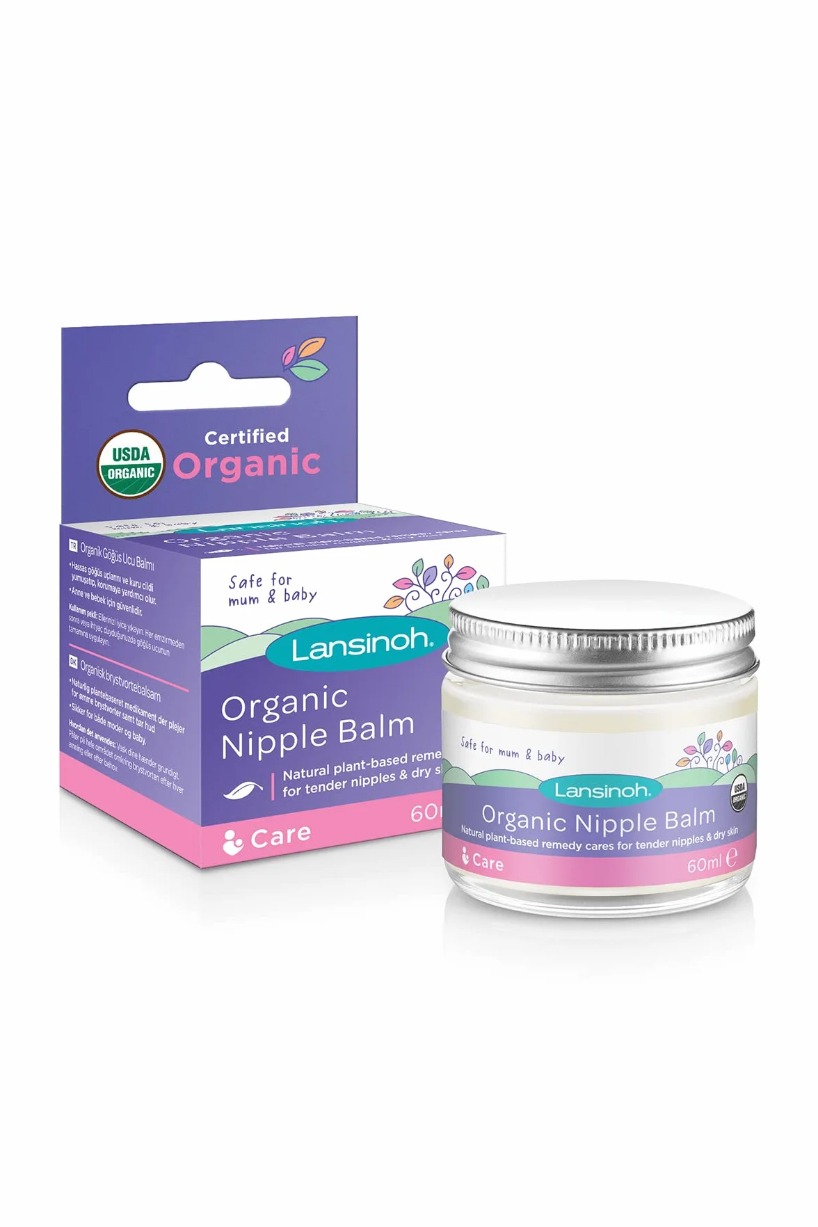 Lansinoh Organic Nipple Balm 60ml Natural Breastfeeding Cream