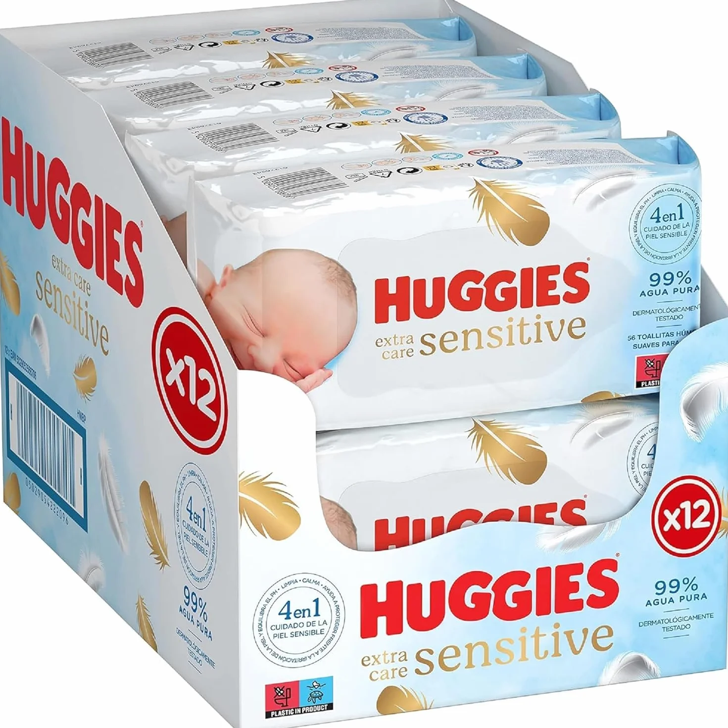 Huggies Pure Extra Care Chusteczki dla Niemowląt, 672 szt